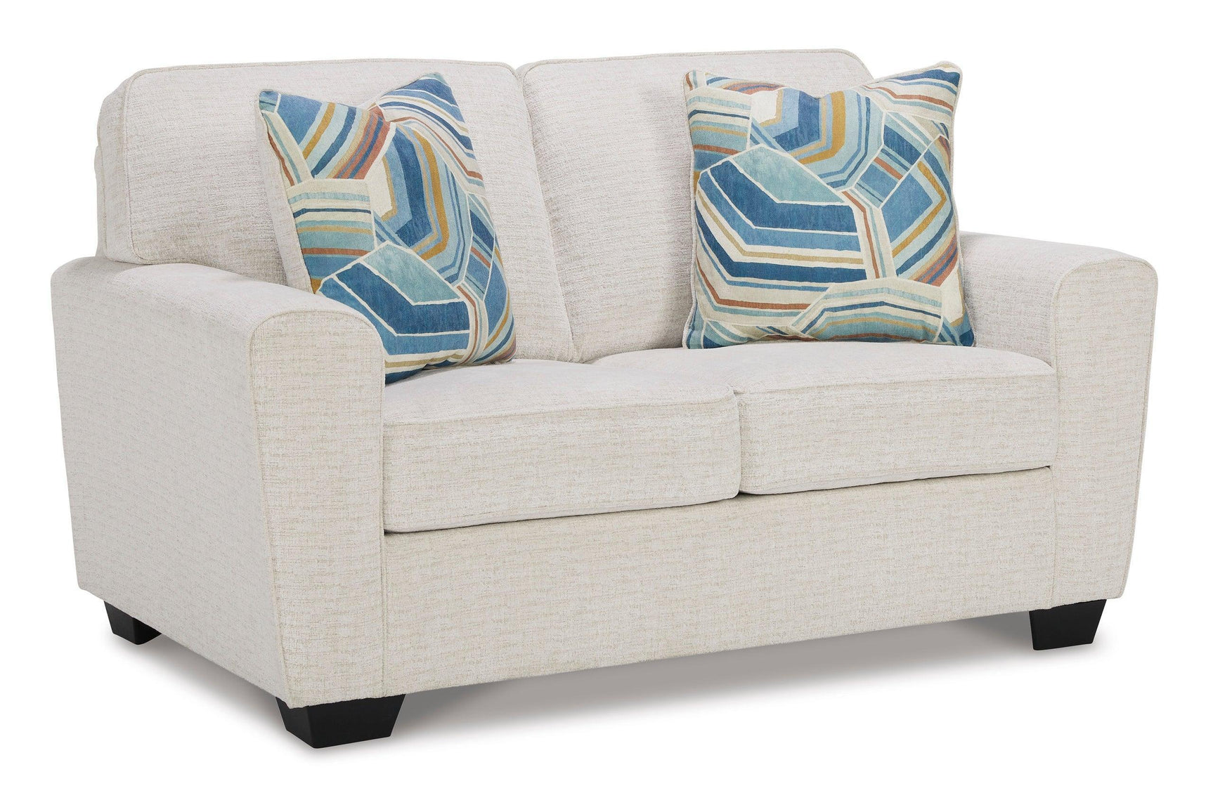 Ashley Snow Modern Contemporary Solid Wood Fabric Upholstered Sofa & Loveseat - Ella Furniture