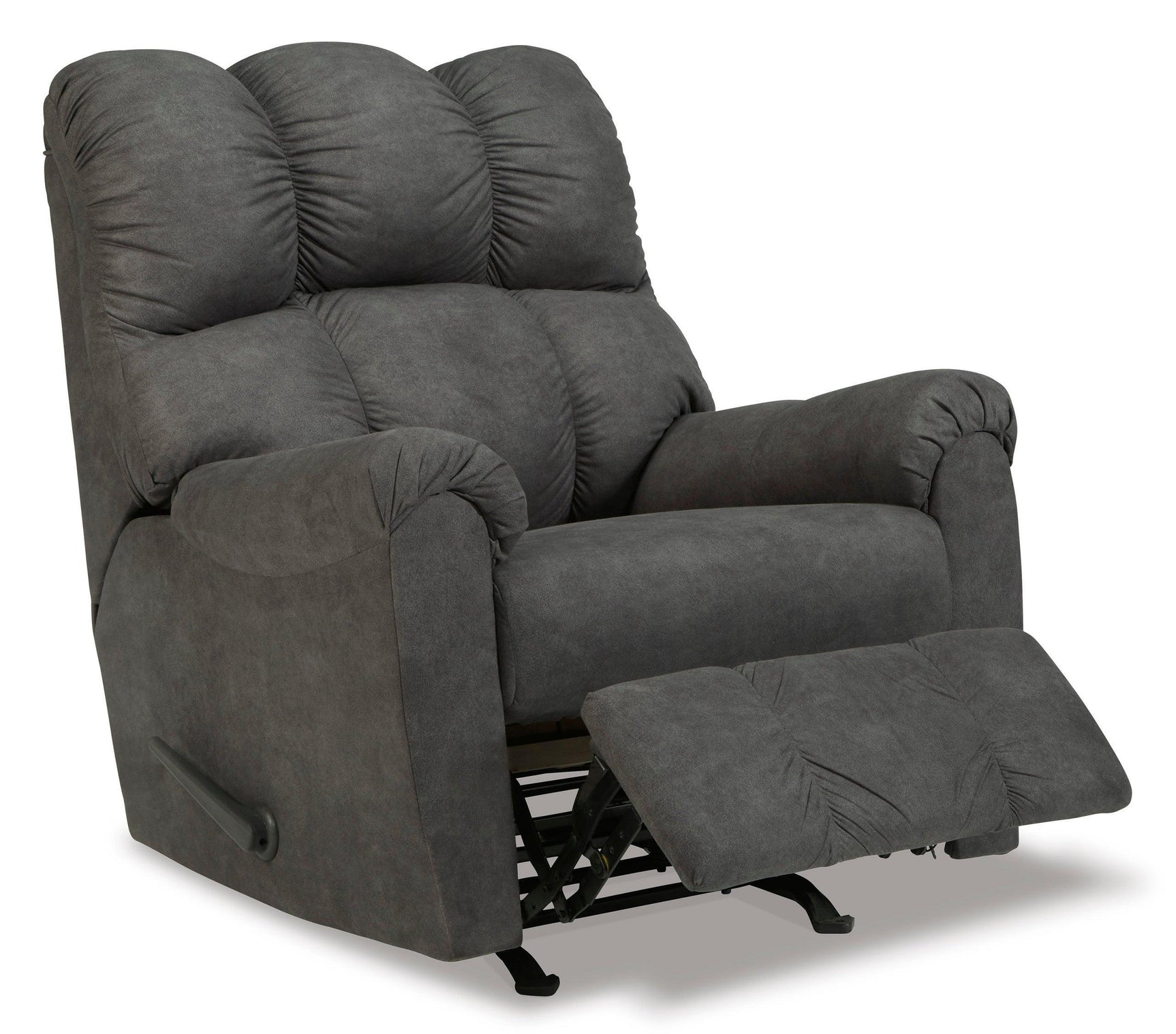 Rocker Slate Modern Contemporary Solid Wood Metal Fabric Polyester Recliner - Ella Furniture