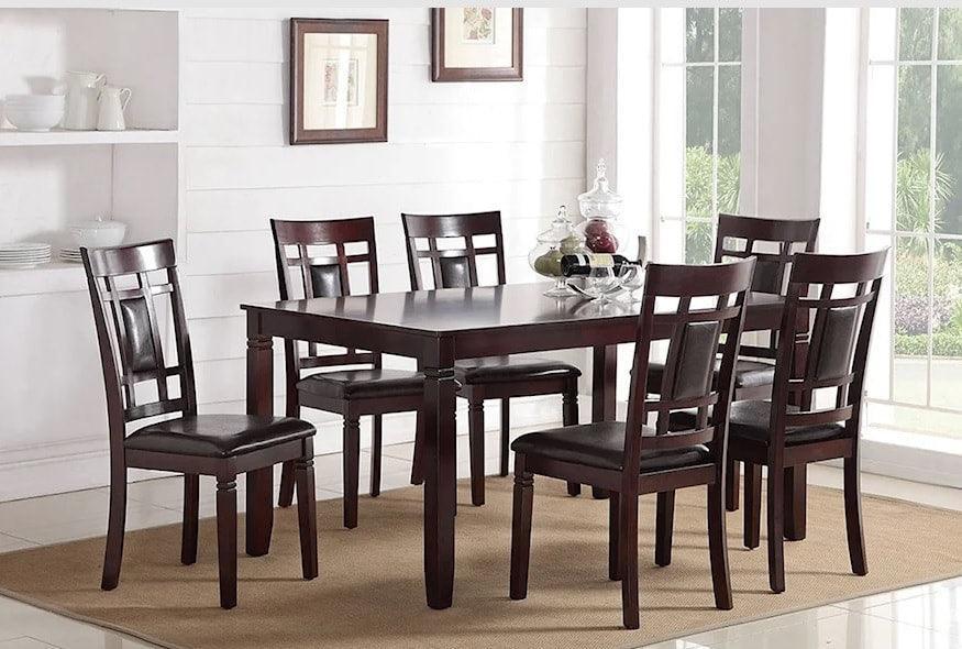 D1020 - Dining Table + 6 Chair Set - Ella Furniture