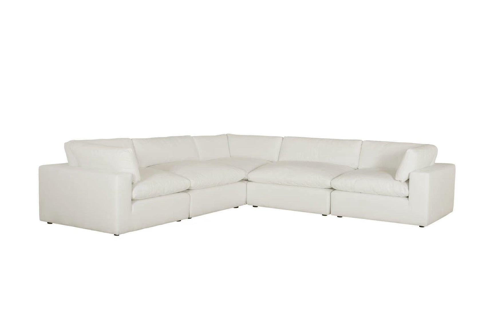 Xl Cloud Sand Sectional + Ottoman Set - Ella Furniture