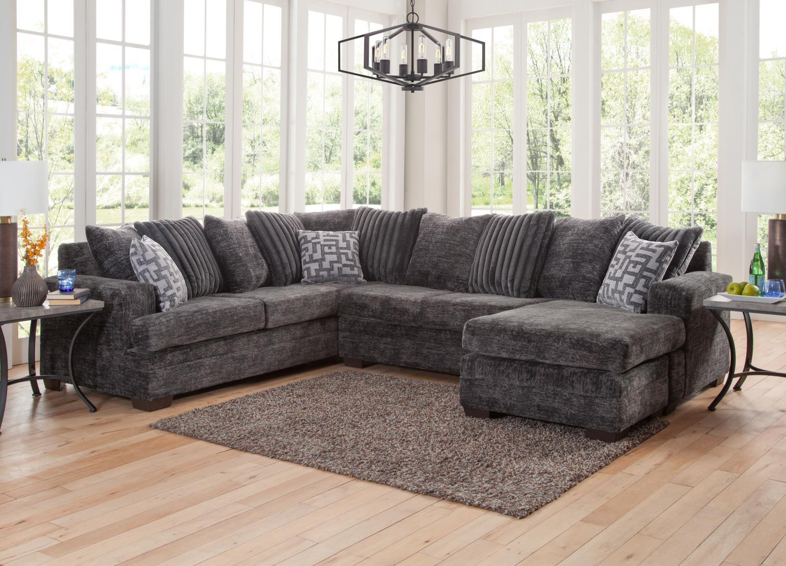 2775-07 Charcoal Sectional - Ella Furniture