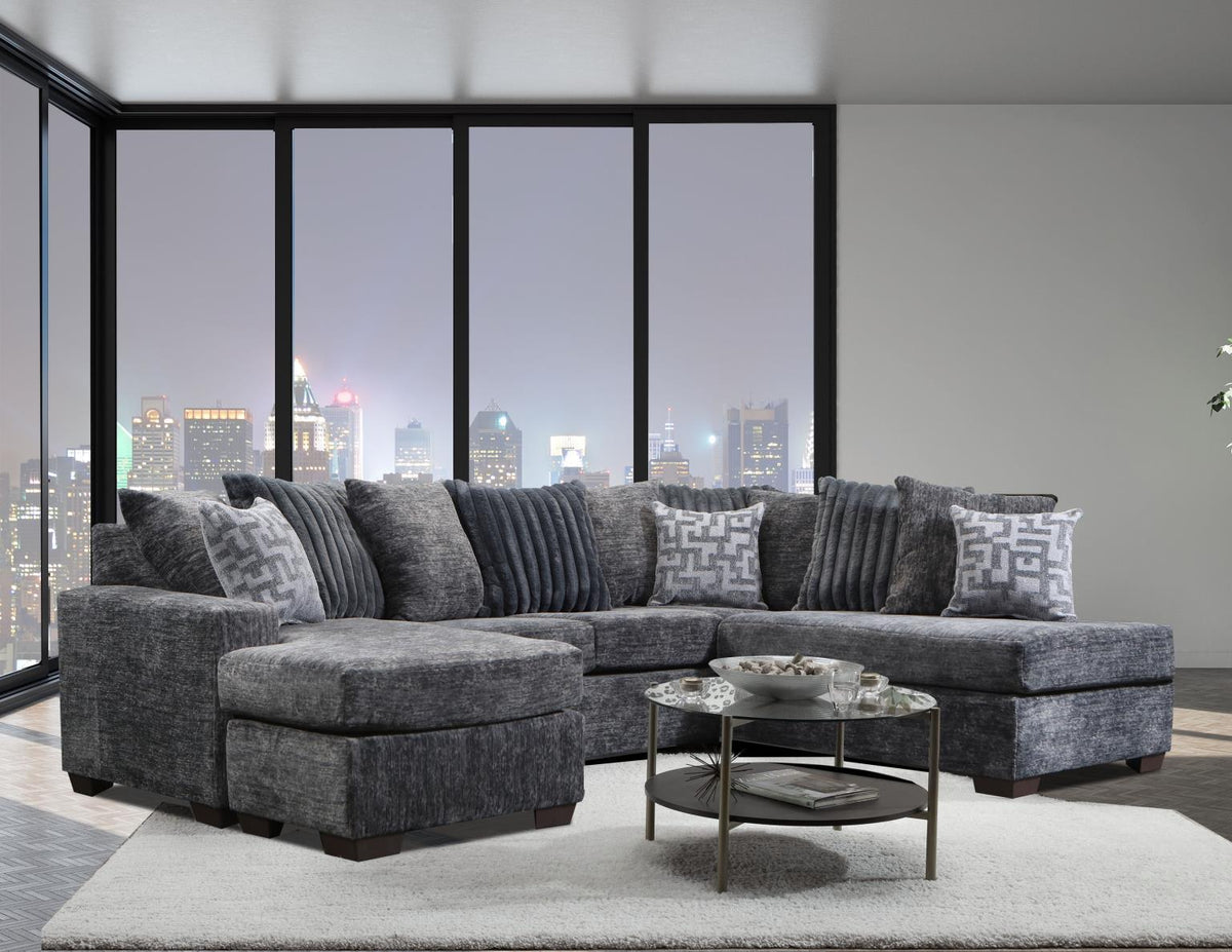 2875-07 Charcoal Sectional - Ella Furniture