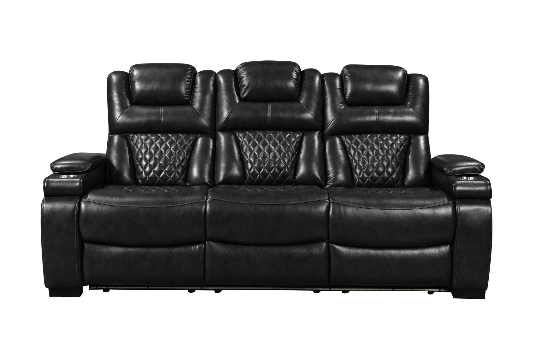 Woodland Black 3Pc Power Reclining Set - Ella Furniture