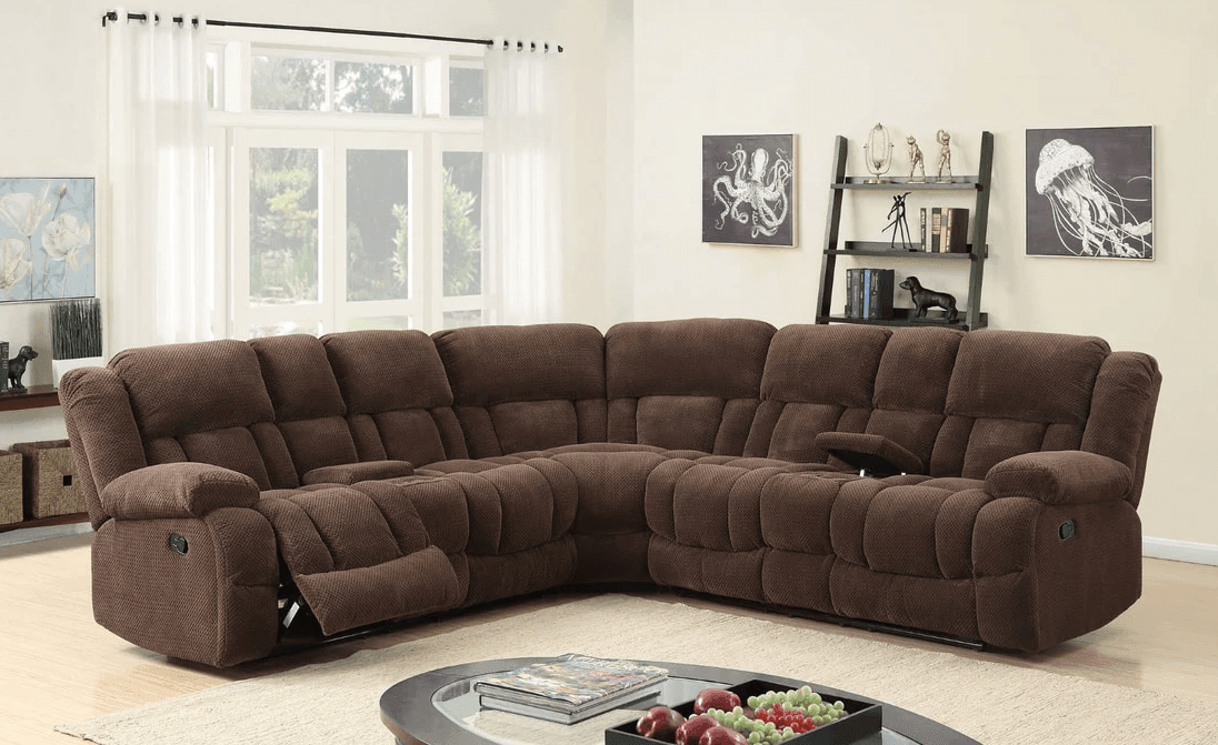 Jade21- Chocolate Sectional - Ella Furniture