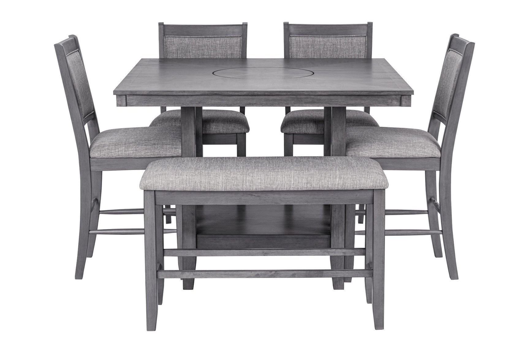 D2300 - Counter Height Table + 4 Chair + Bench Set - Ella Furniture