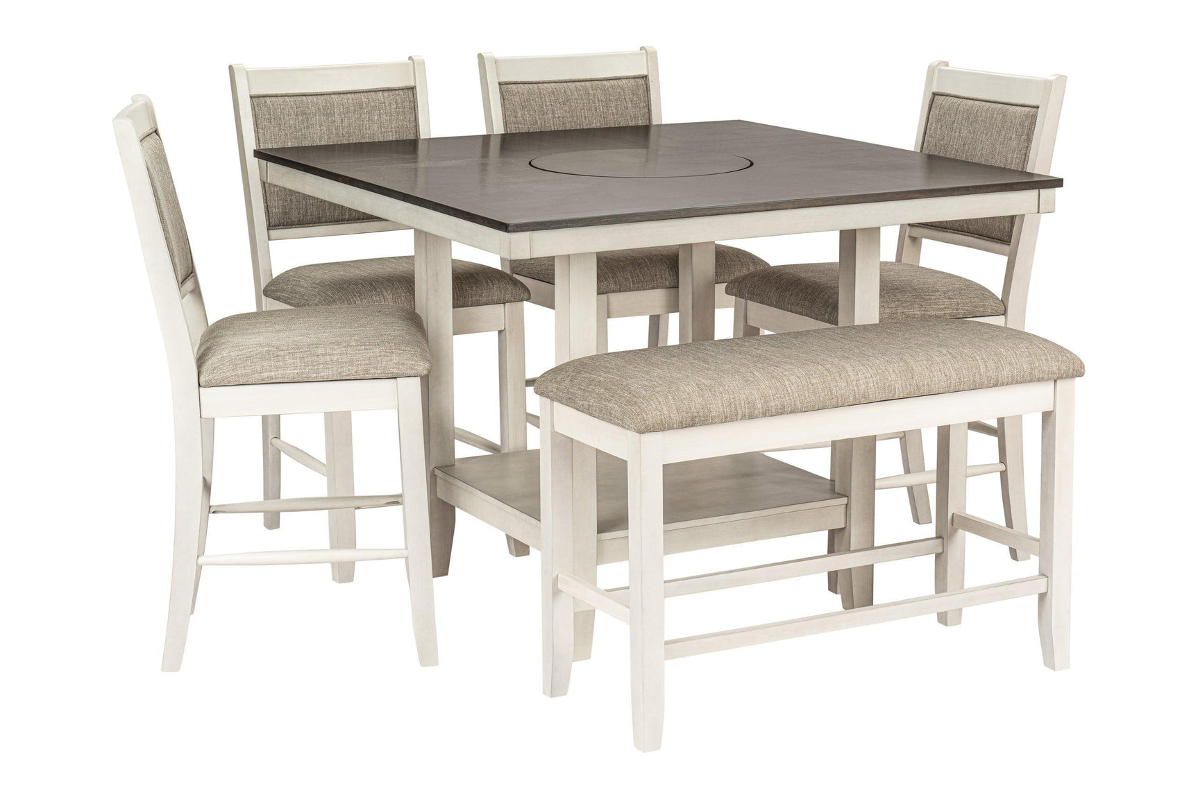 D2310 - Counter Height Table + 4 Chair + Bench Set - Ella Furniture