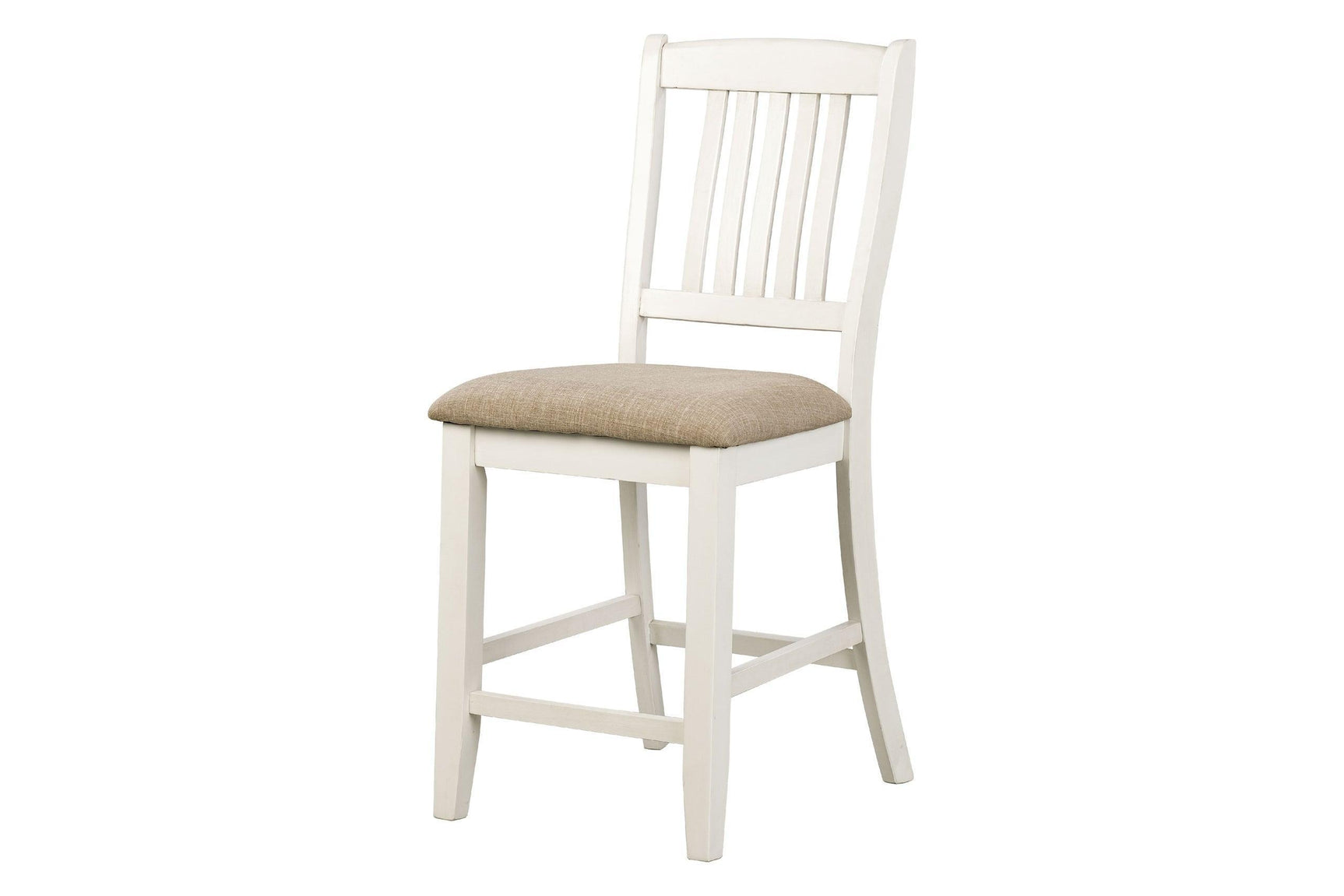 White & Brown Modern Contemporary Solid Wood And Veneers Fabric Dining Room Set - Ella Furniture