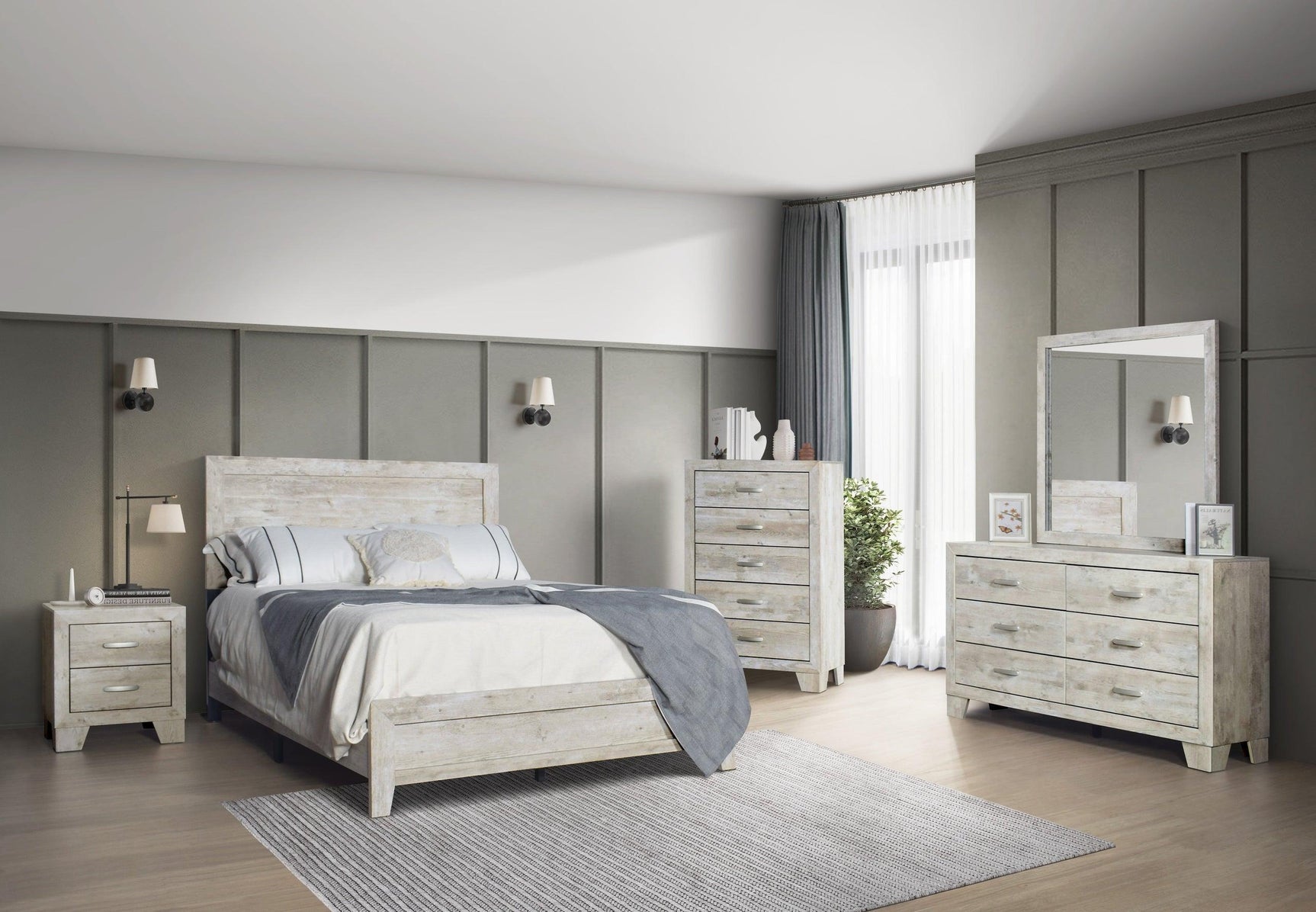 Kiara Beige Panel Bedroom Set