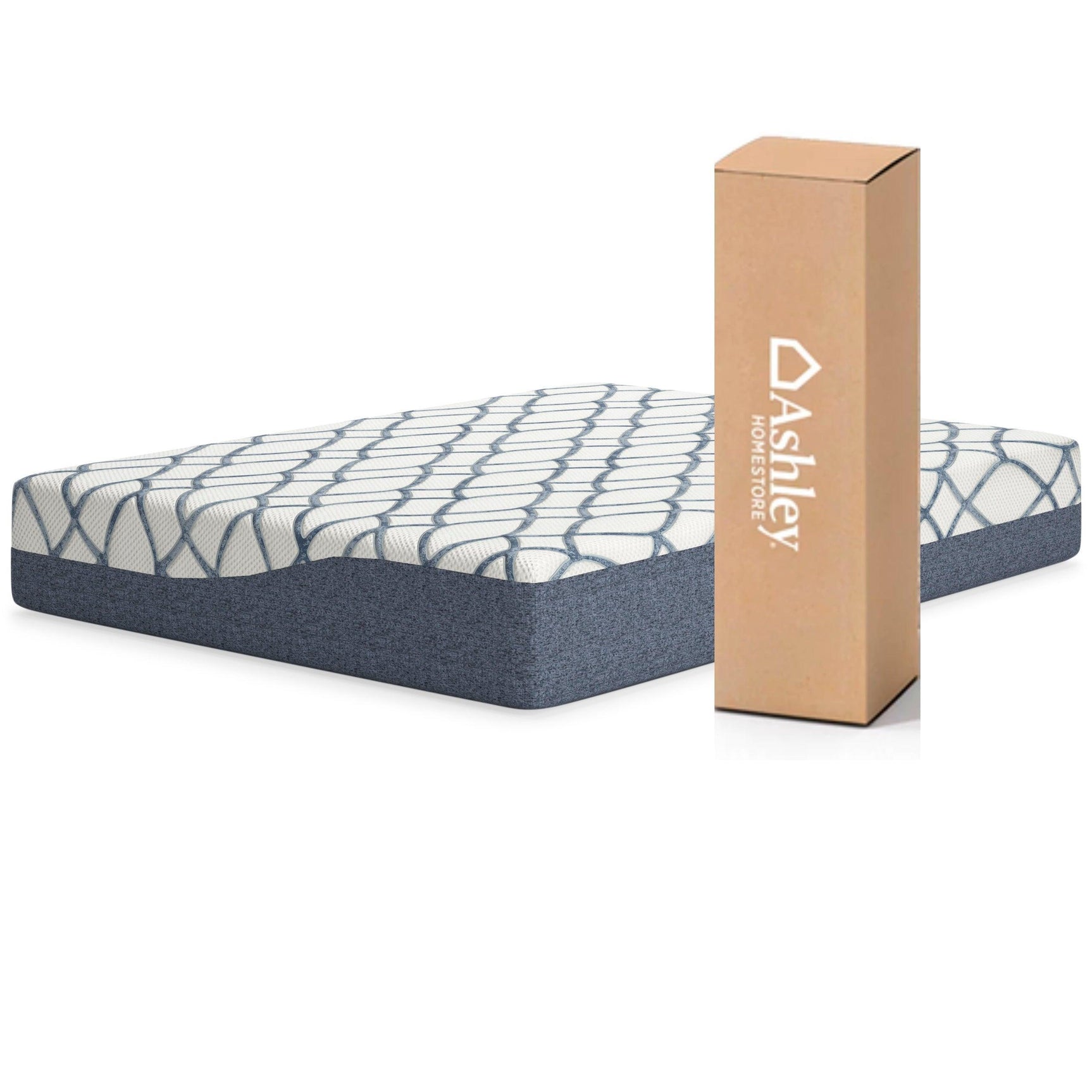 Gray&White Modern Memory Foam Plush King Mattress - Ella Furniture