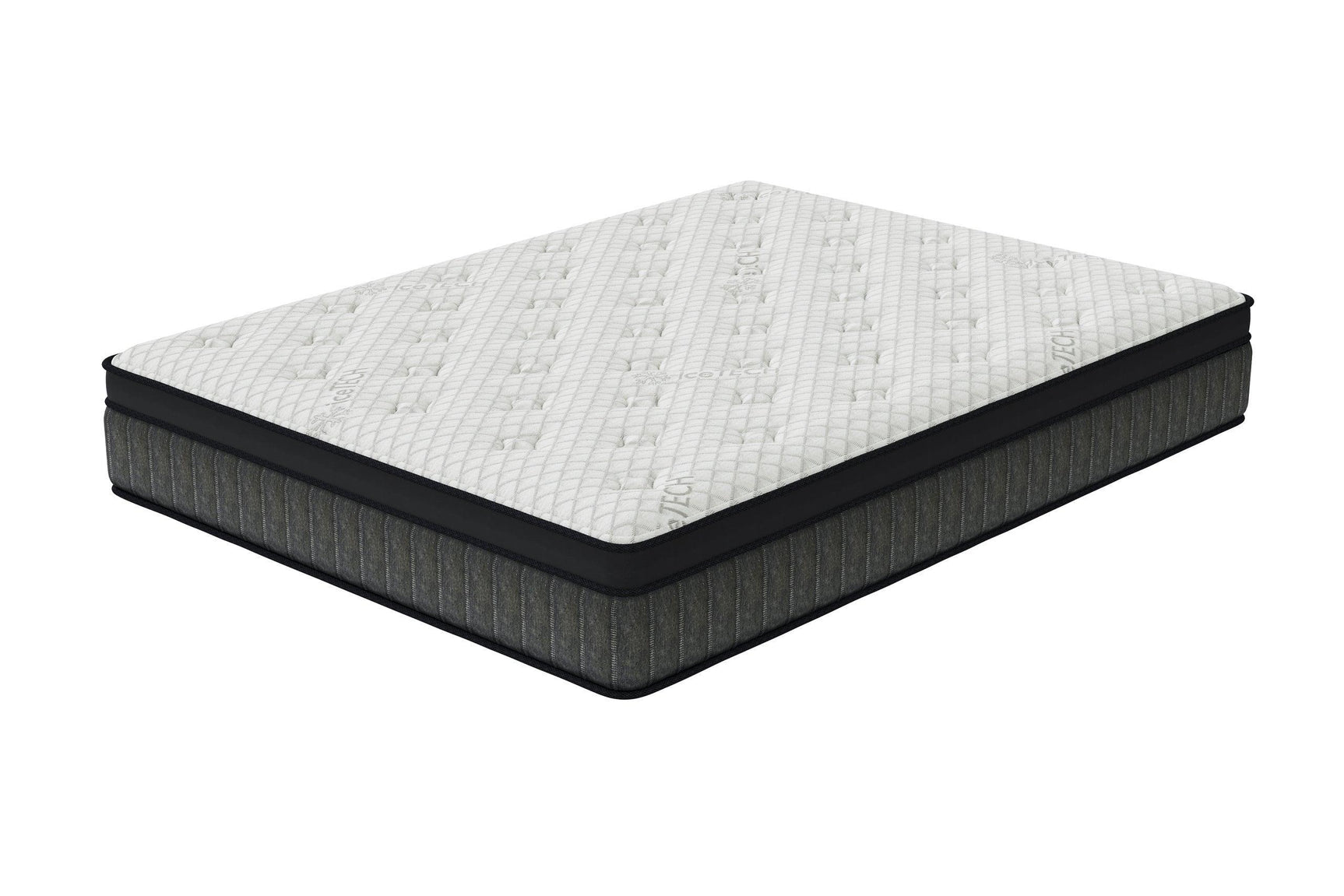 Icetech White&Gray&Black Modern Memory Foam Luxury Firm Twin Mattress - Ella Furniture