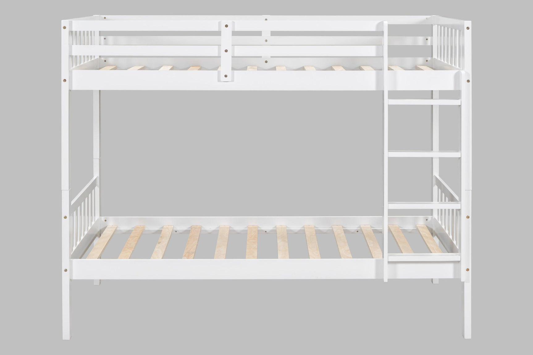 White Twin Over Twin Bunk Bed