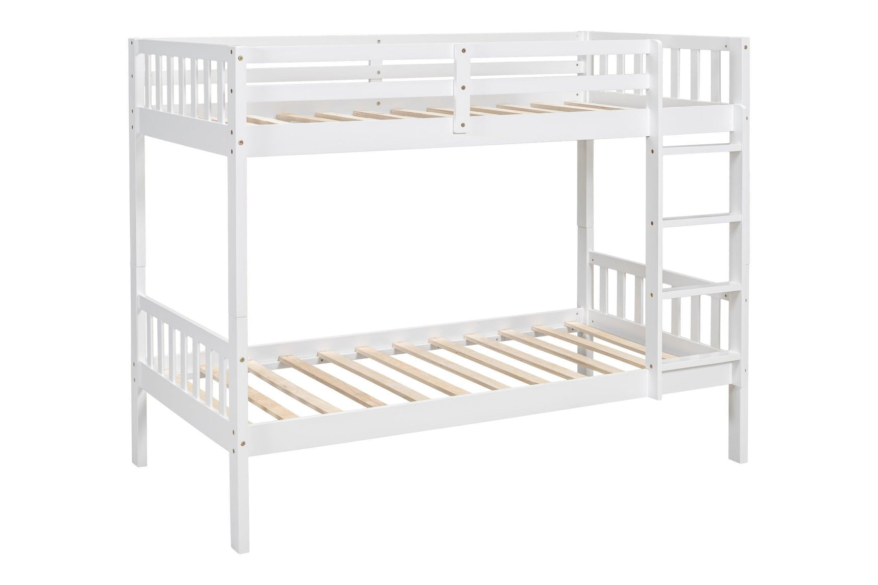 White Twin Over Twin Bunk Bed