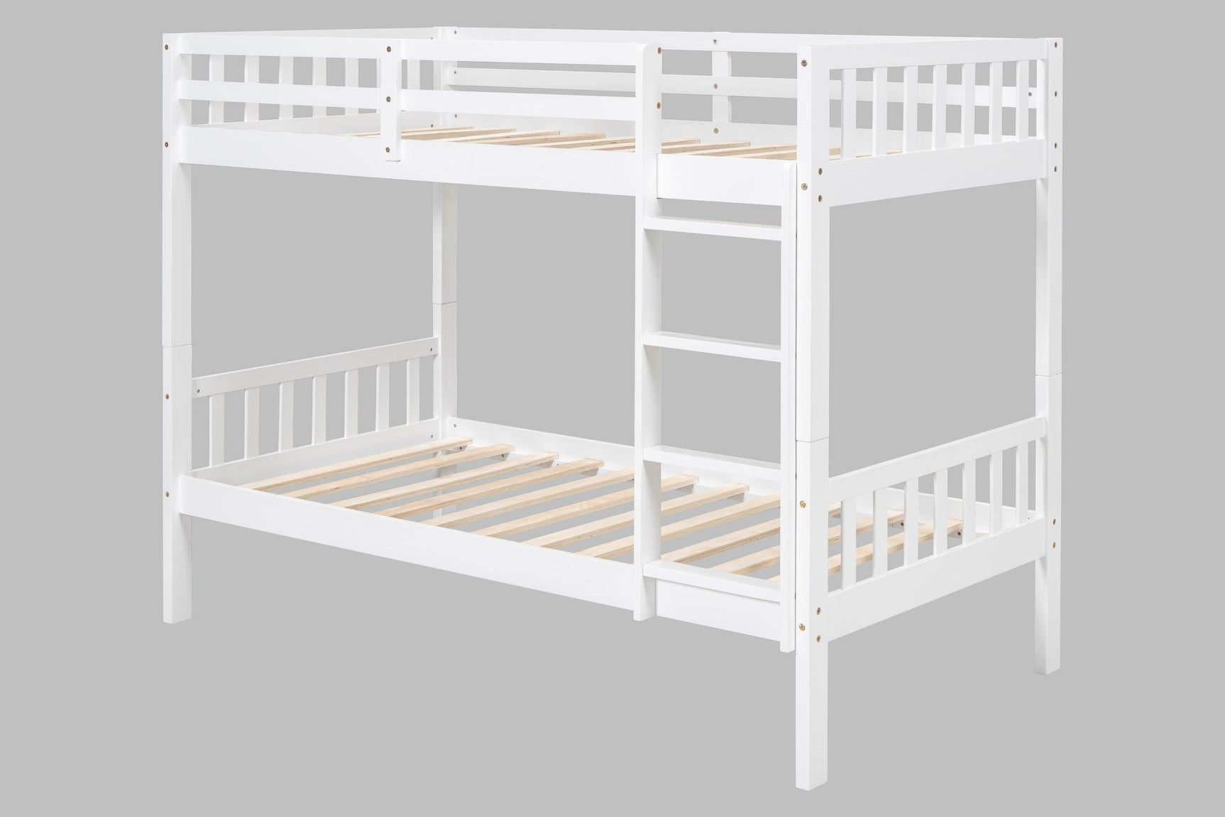 White Twin Over Twin Bunk Bed