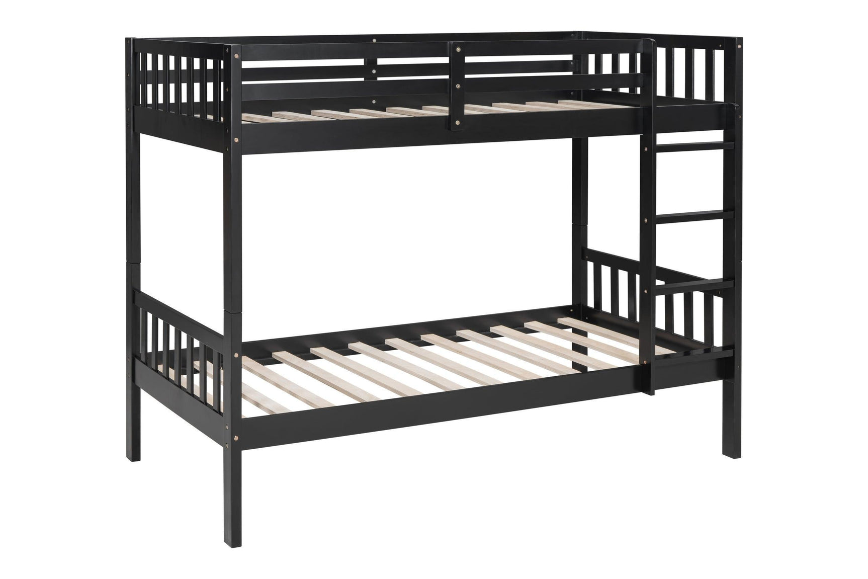 Black Twin Over Twin Bunk Bed