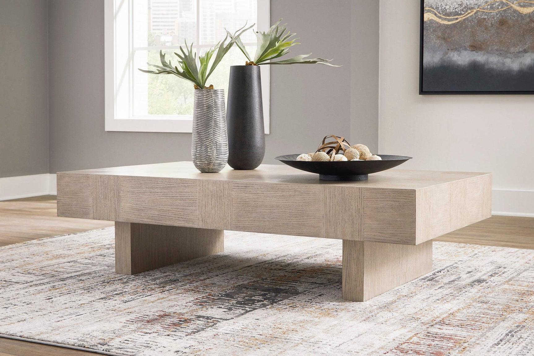 Dom Light Gray Brown Cocktail Table