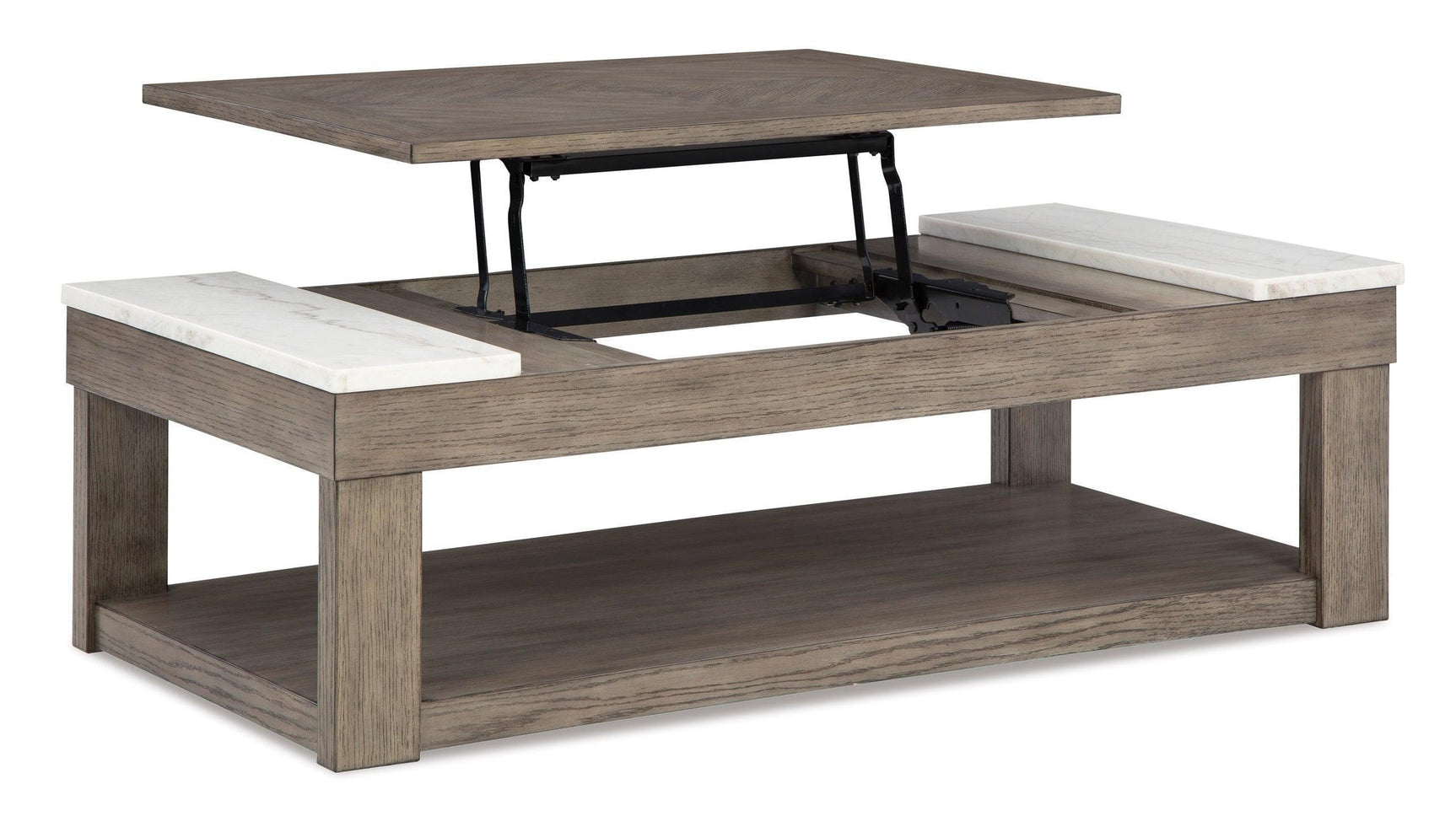 Tom Gray Brown White Lift Top Cocktail Table
