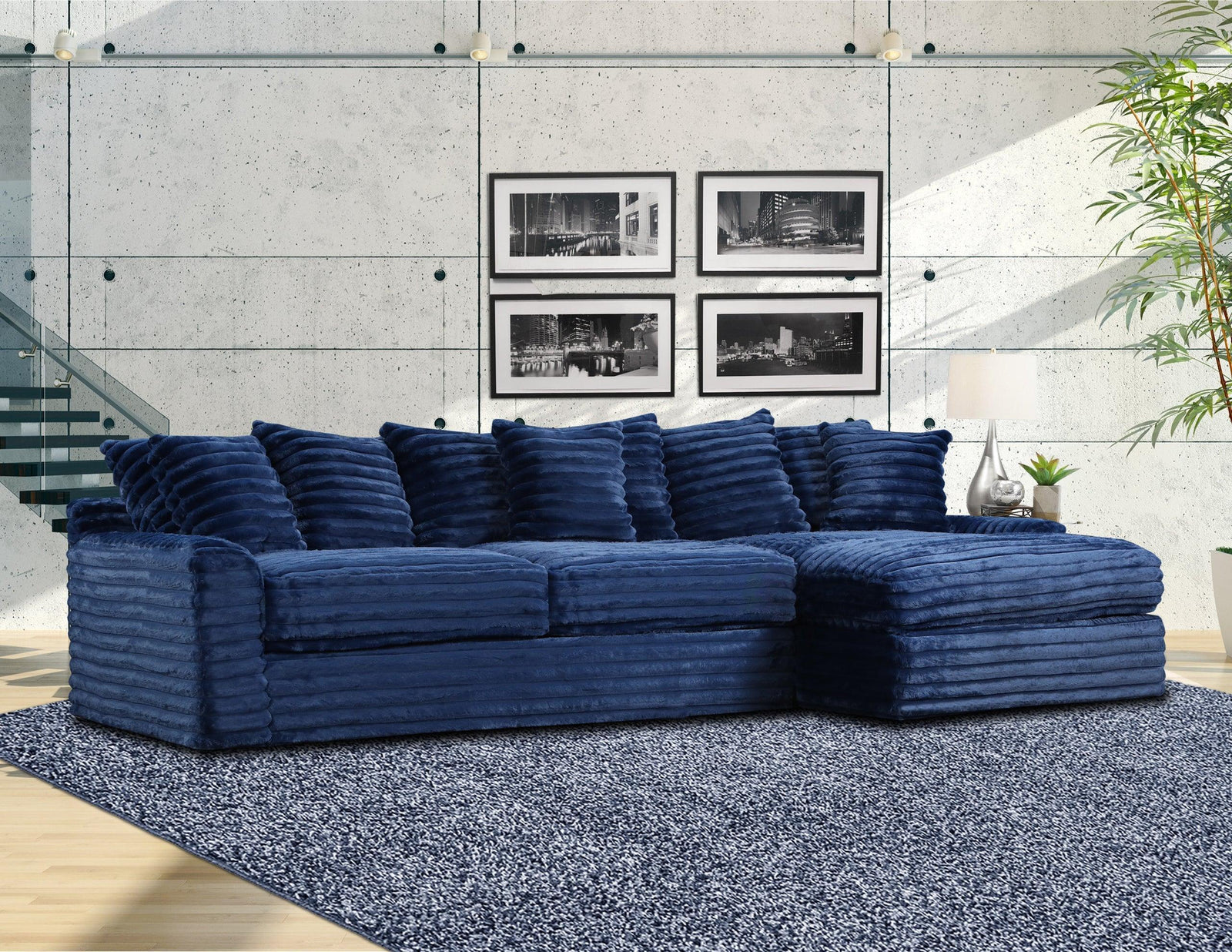 Julia Navy Blue Sectional