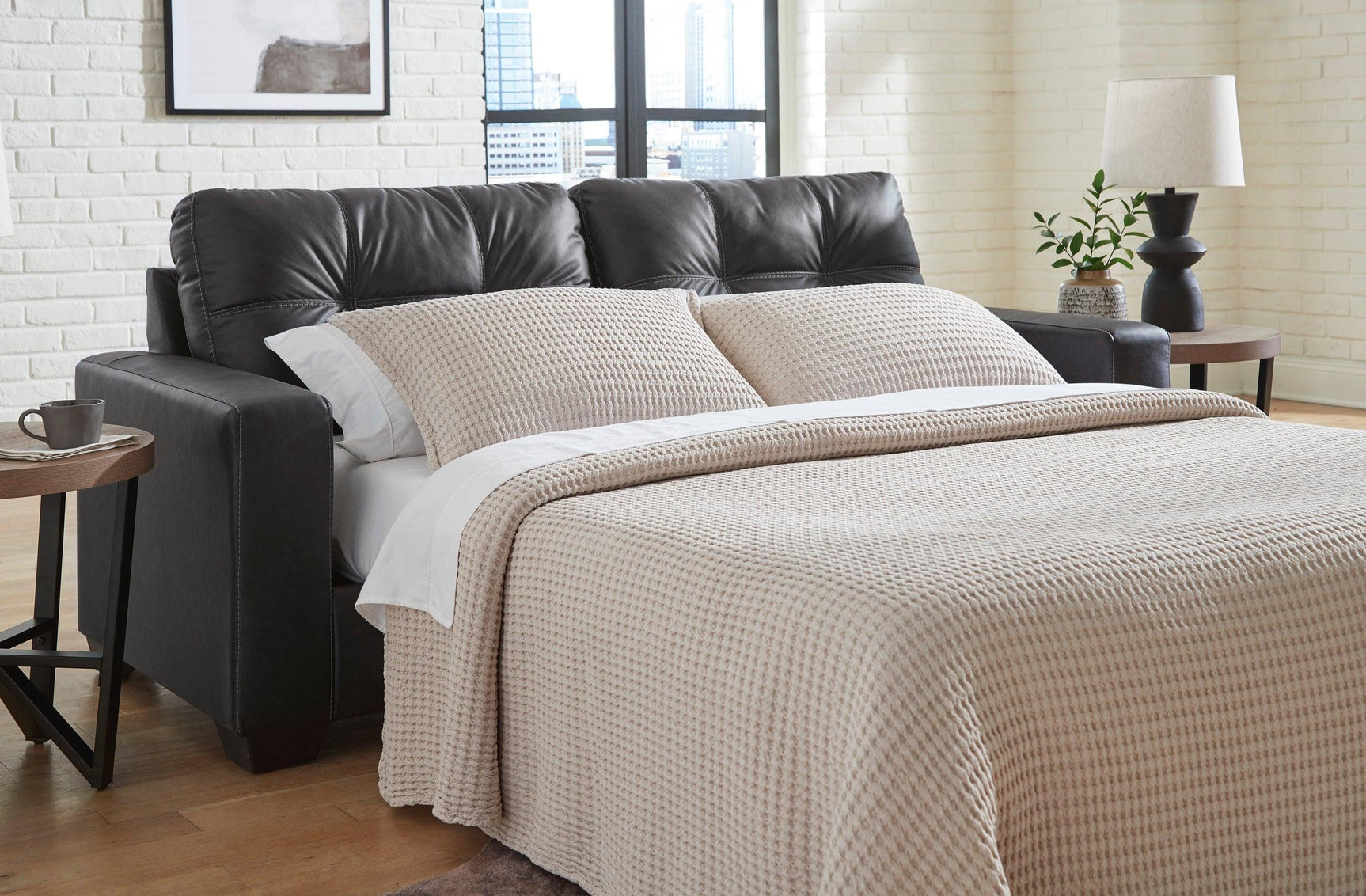 Fin Black Queen Sleeper Sofa