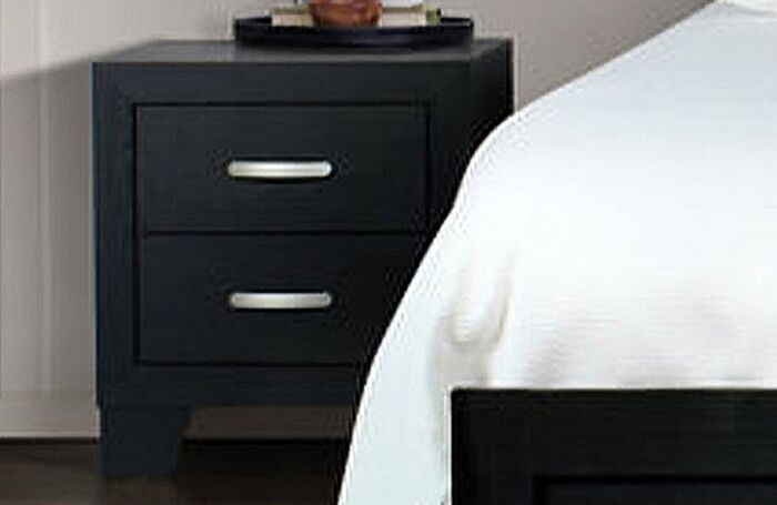 Hello Black Modern Nightstand by Happy Home