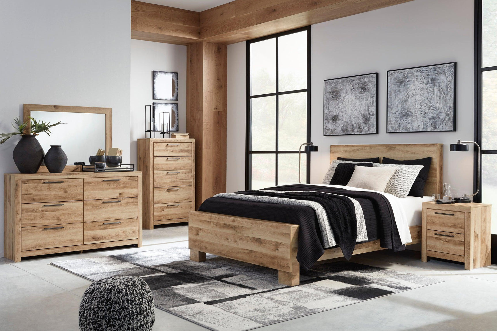 Hyanna Tan Panel Bedroom Set