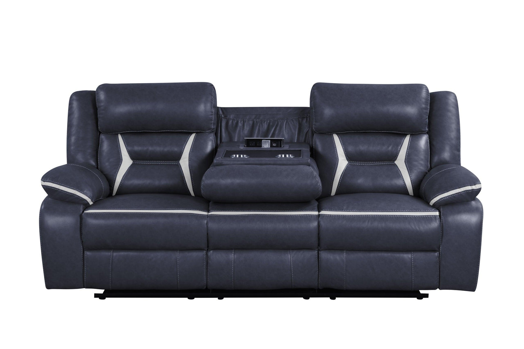 Luka Blue Oversized 3-Piece Reclining Set