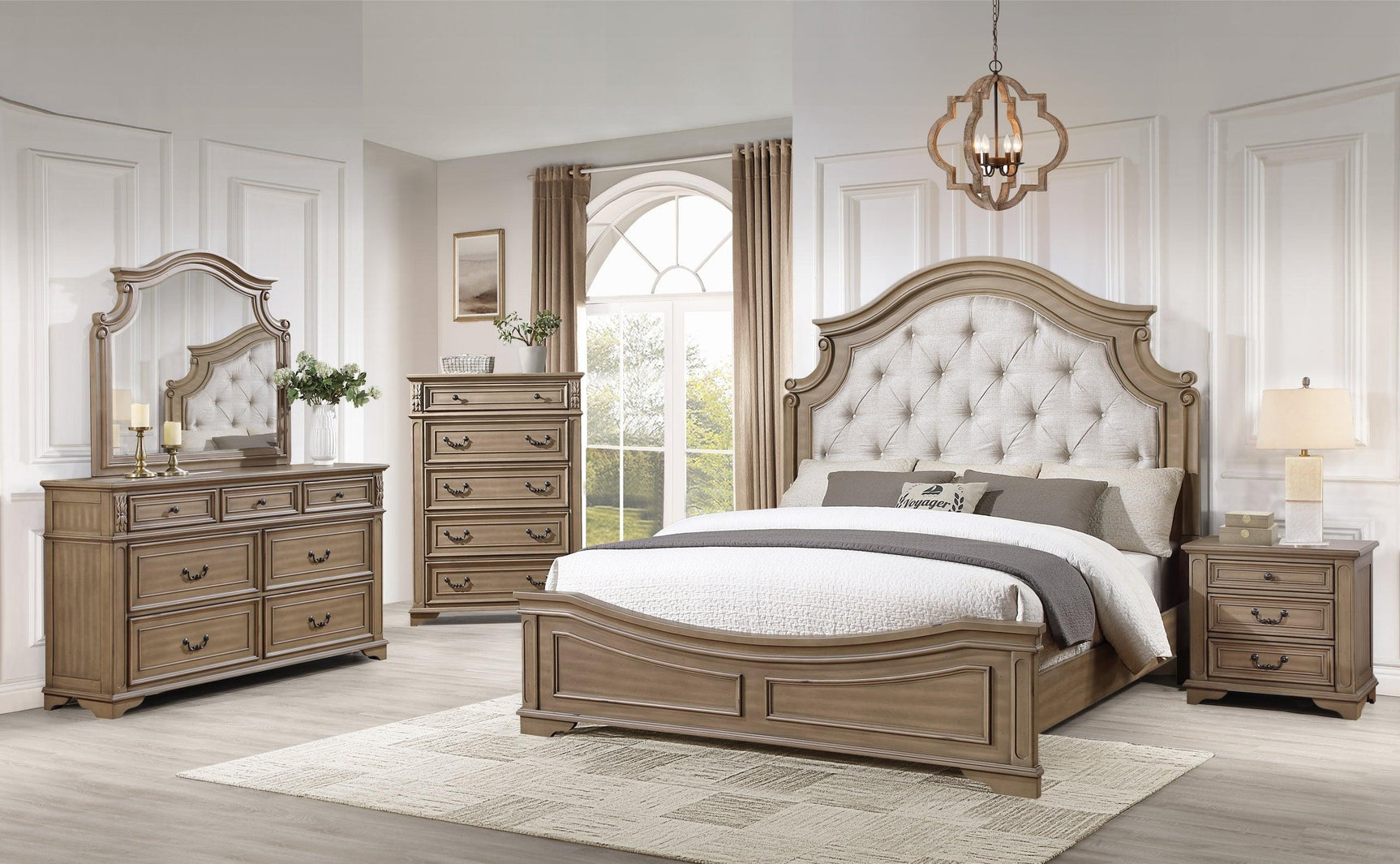 Boila Brown Upholstered King Bed