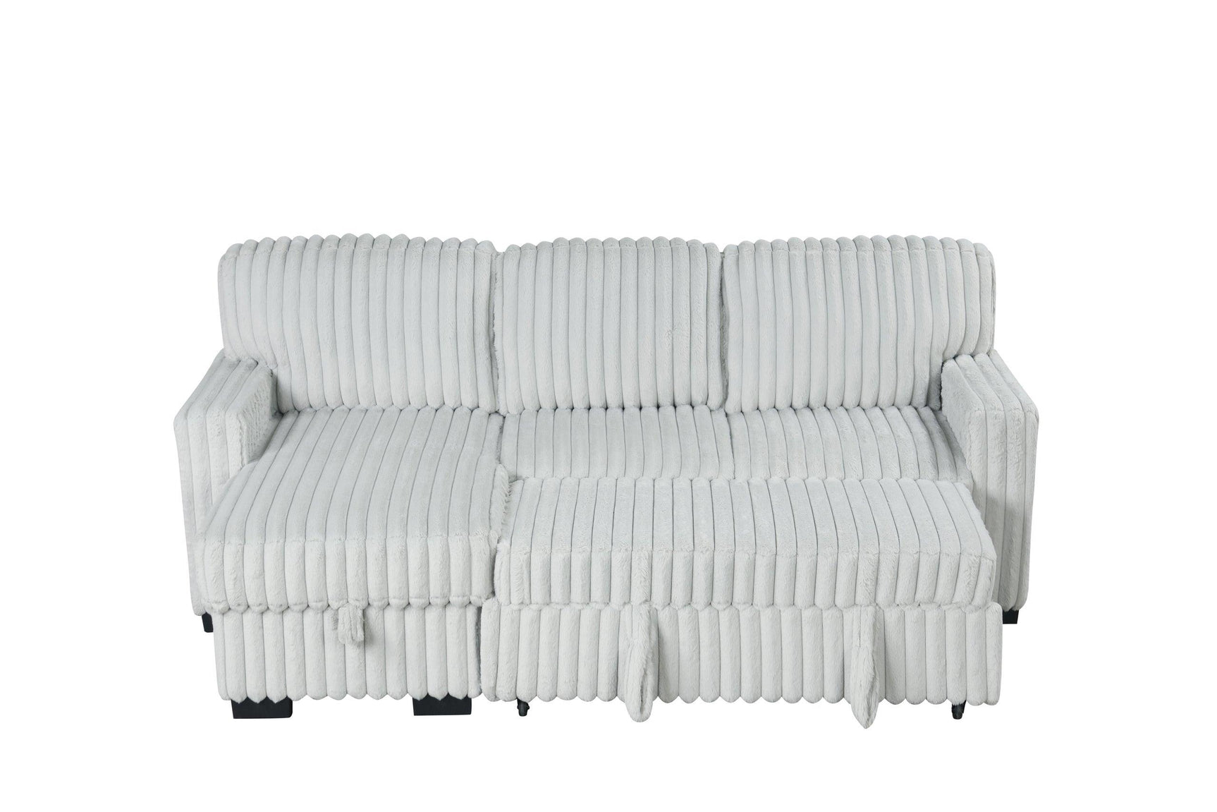 Poland Gray Reversible Sectional w Pull-Out Bed