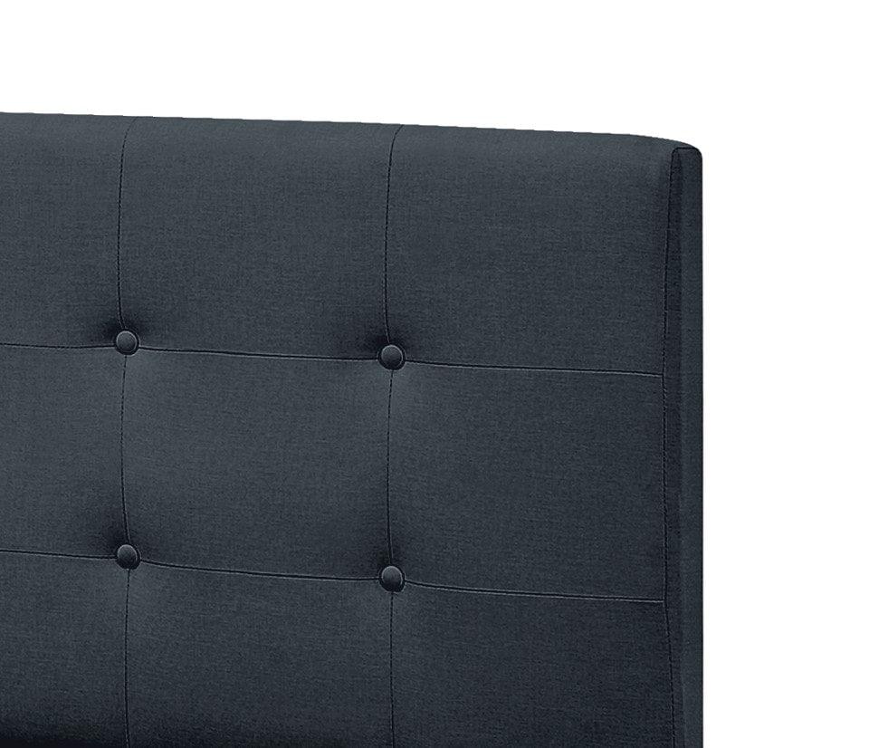 Nini Charcoal Upholstered Platform King Bed