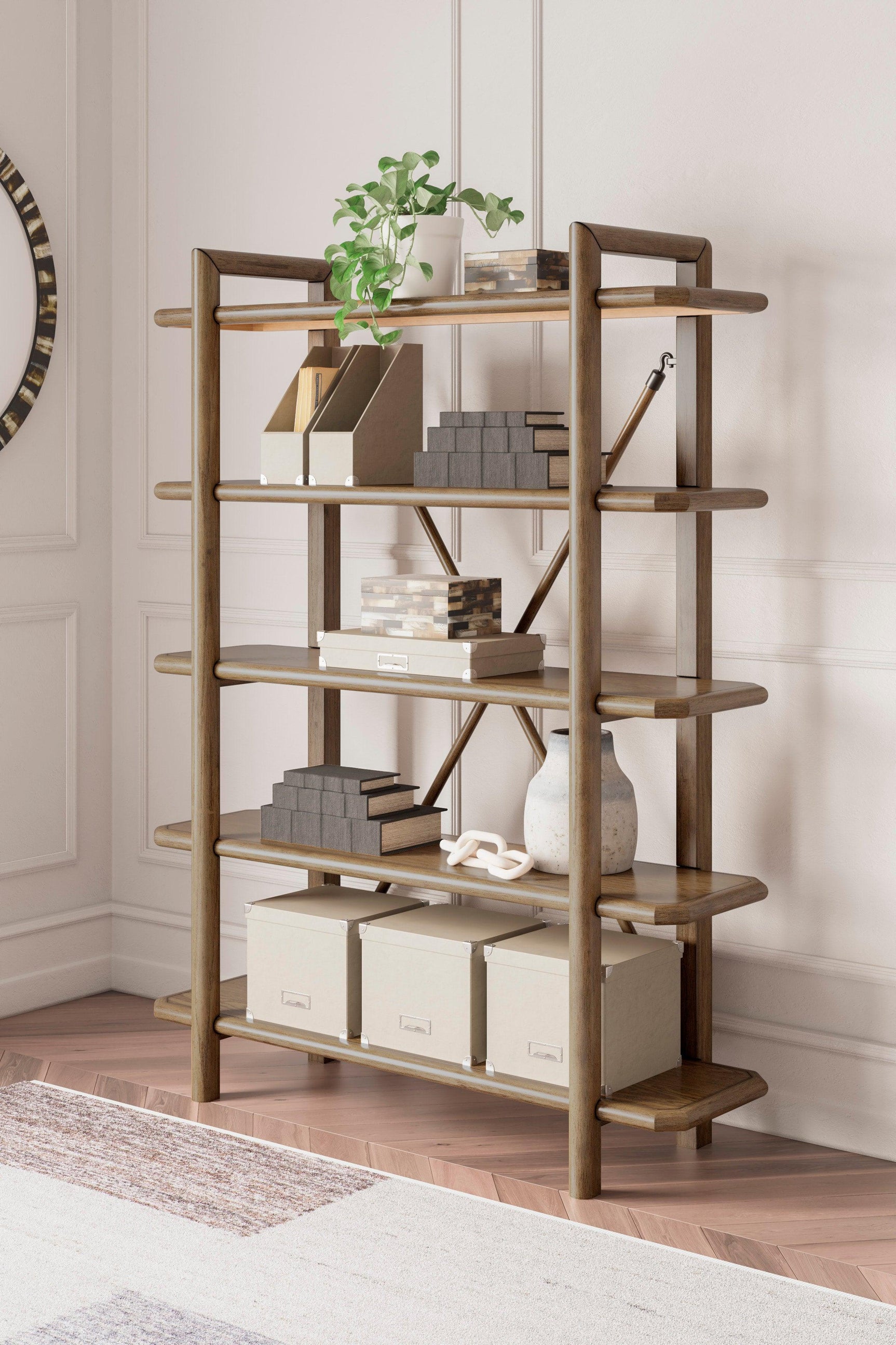 Roanhowe Brown Bookcase