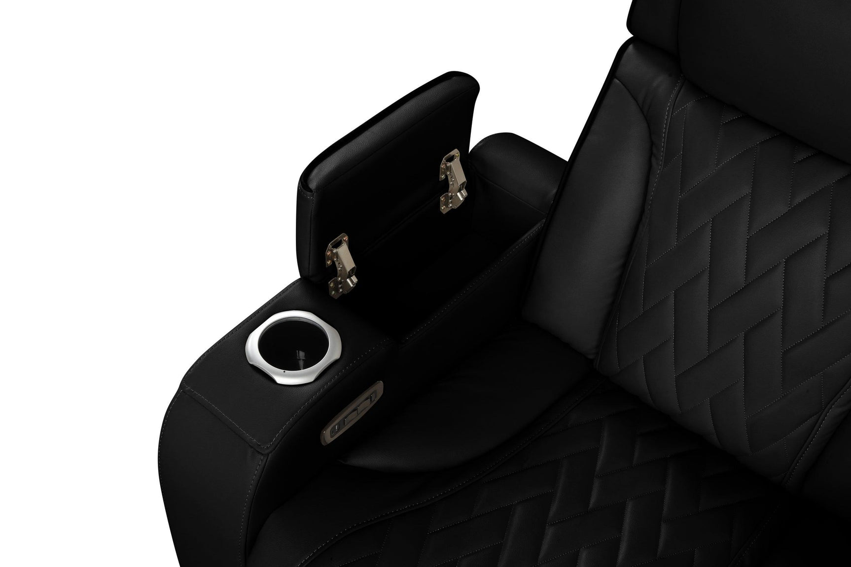 Spain Black Power Reclining Sectional Power Headrests