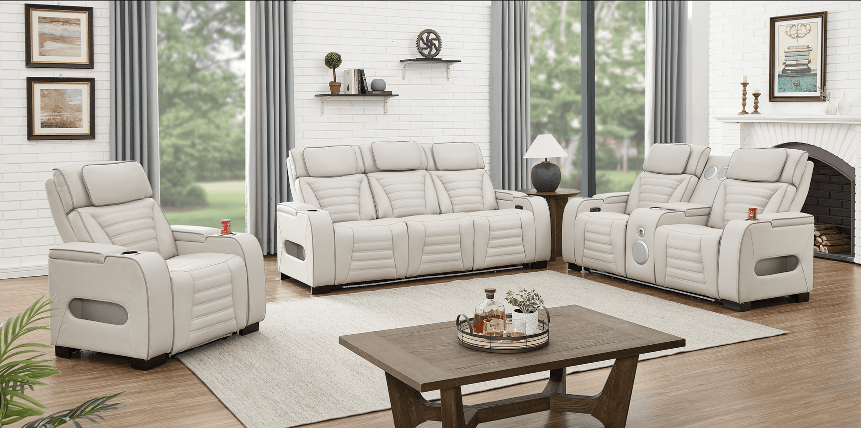 Tokyo Sand 3-Piece Power Reclining Set
