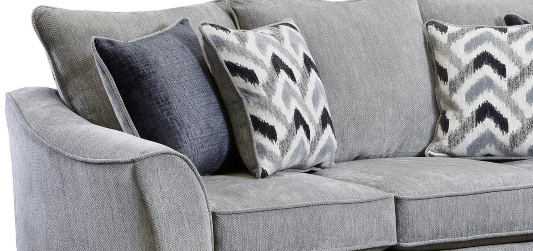Selina Gray Oversize Sofa and Loveseat Set