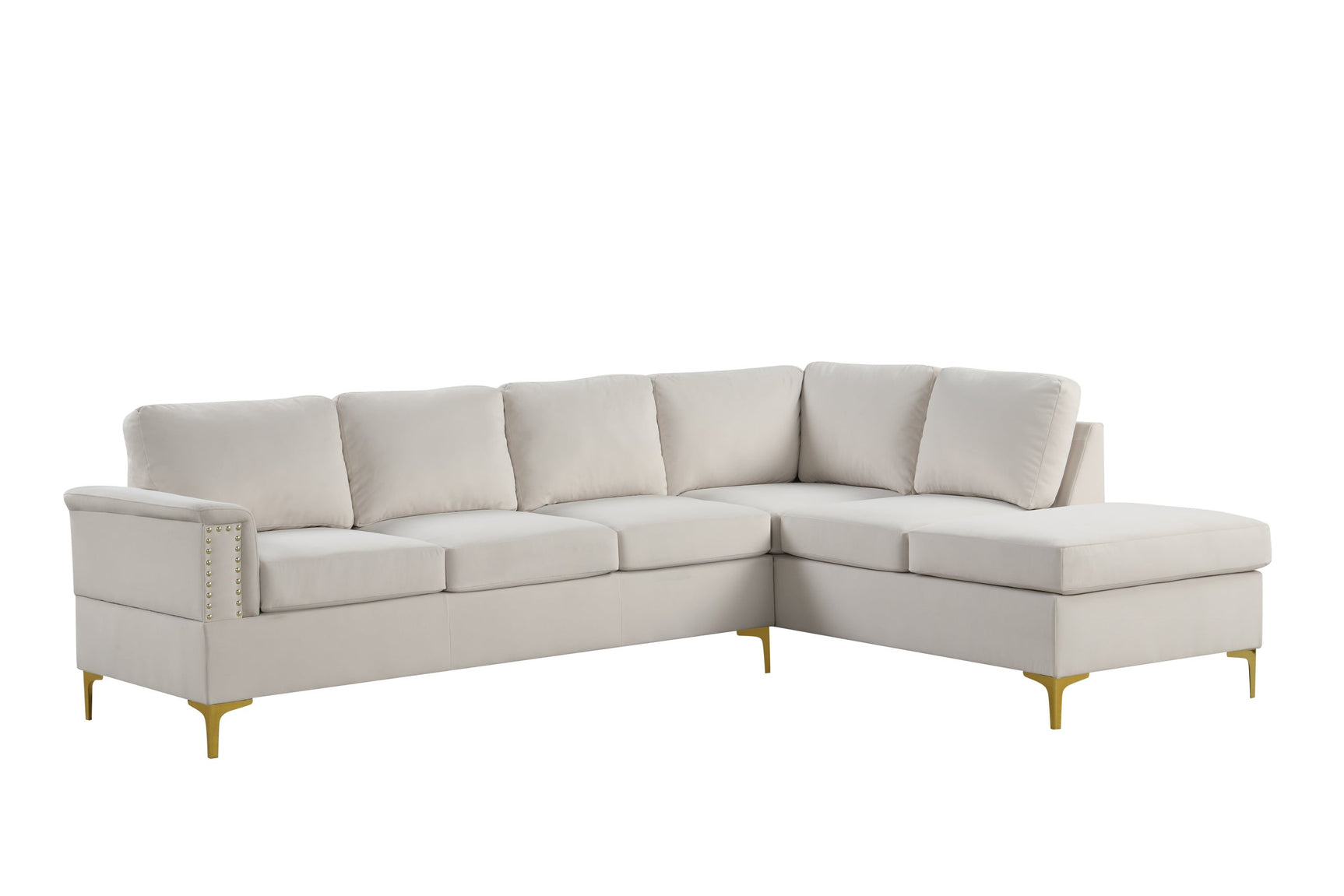 Vogue Cream Velvet Sectional