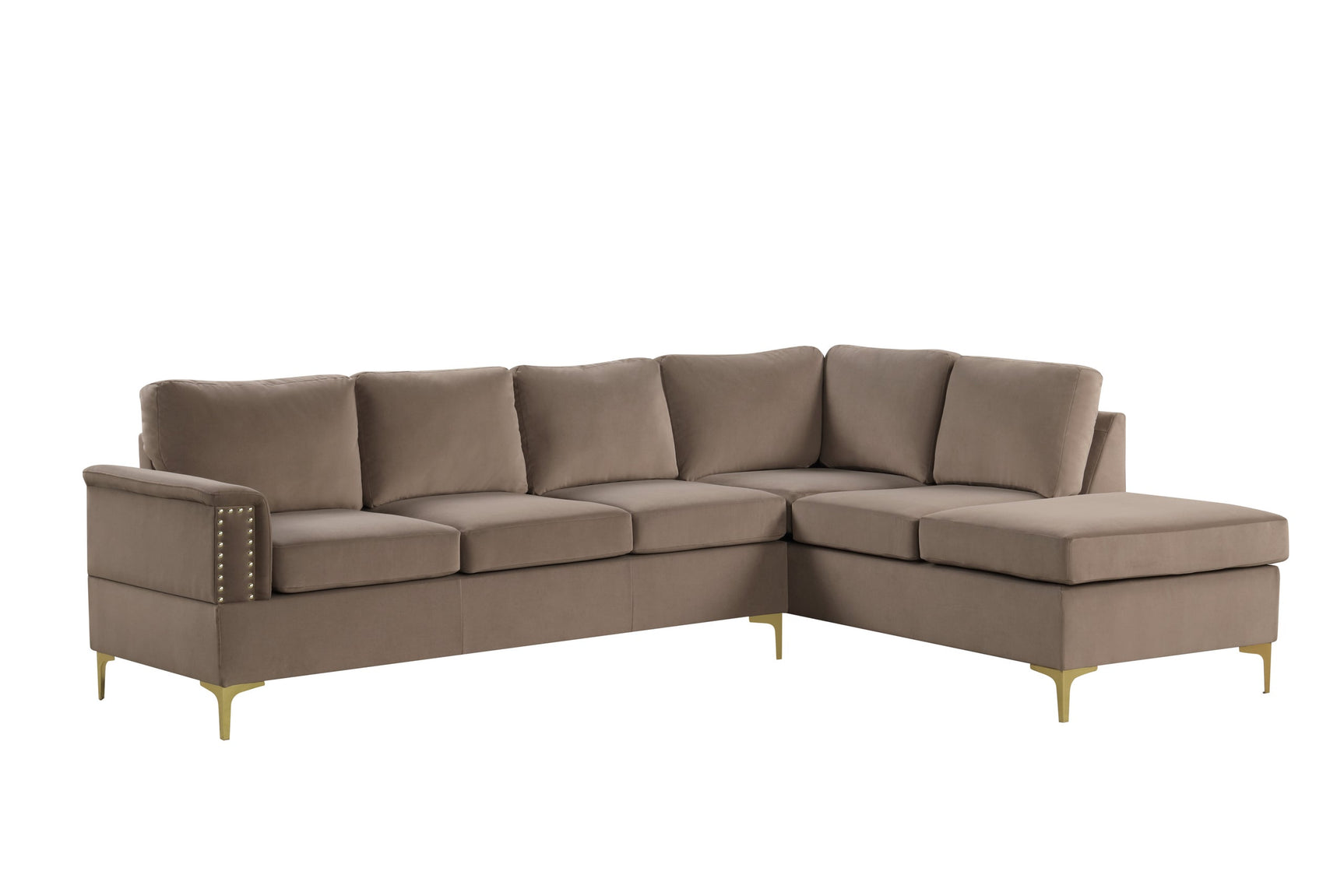 Vogue Latte Velvet Sectional