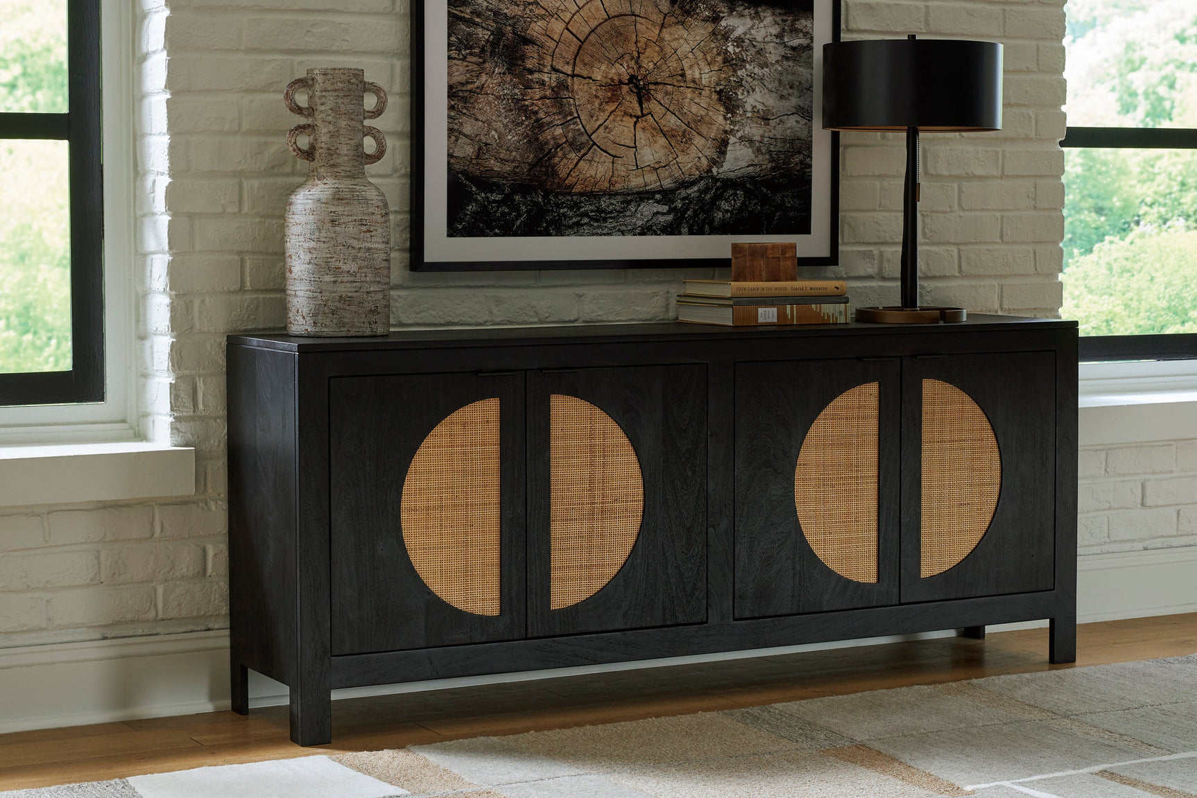 A4000575 Black Accent Cabinet 70"L