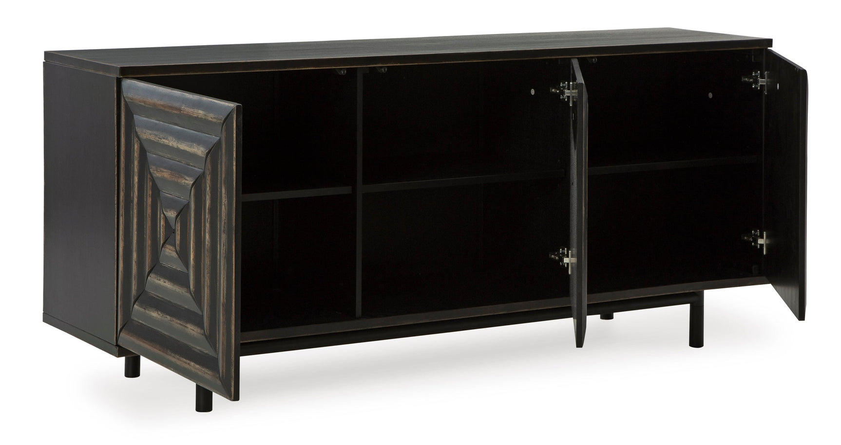 A4000573 Black Accent Cabinet 72"L