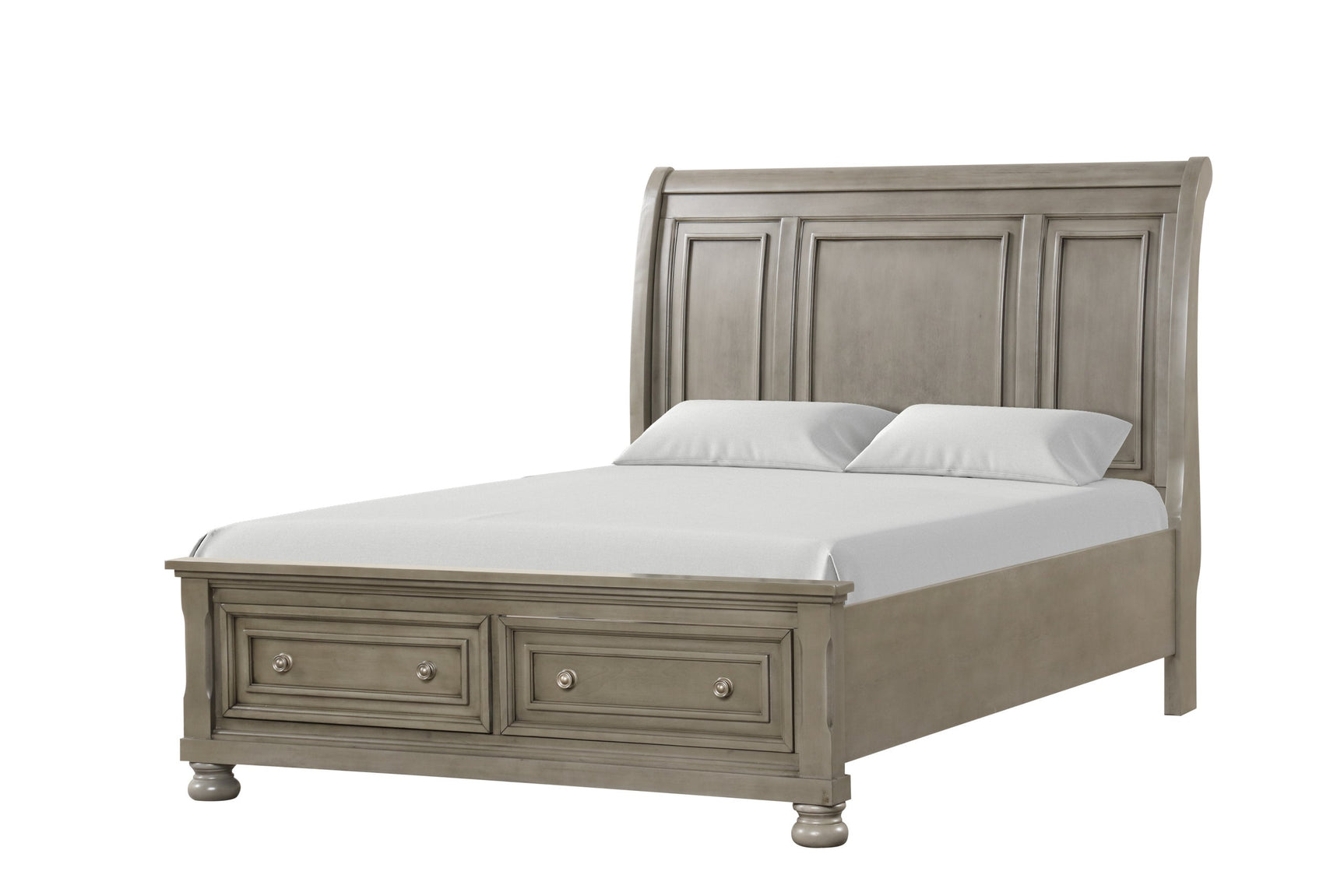 Magnolia Light Gray Storage Sleigh Bedroom Set