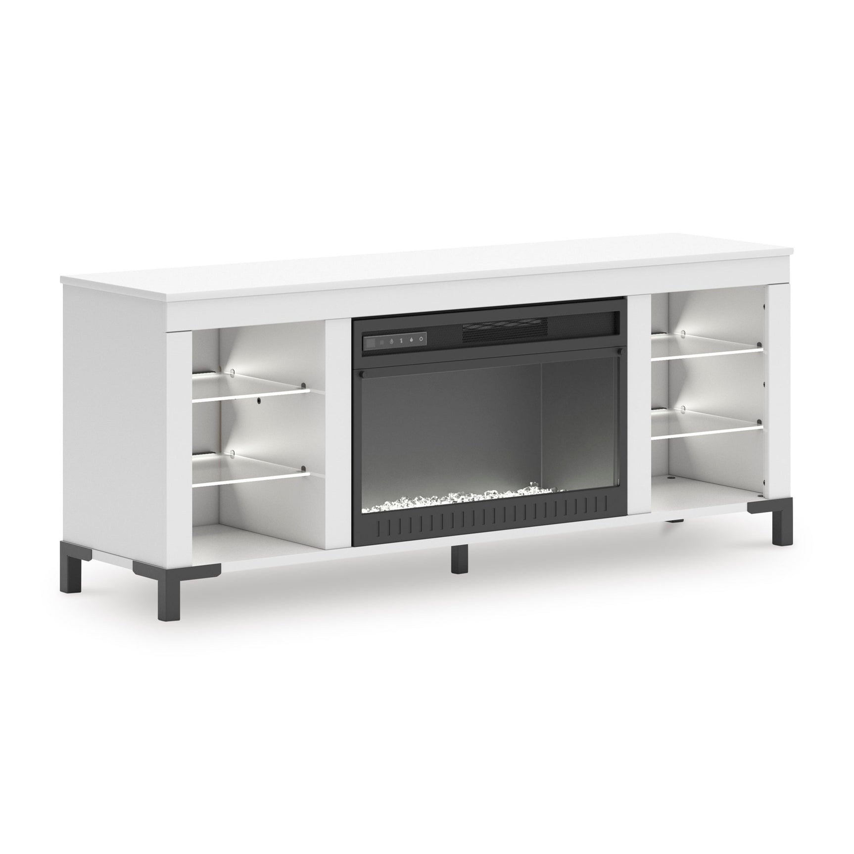 W2722-168 TV Stand w/ Fireplace 59"L LED Lights