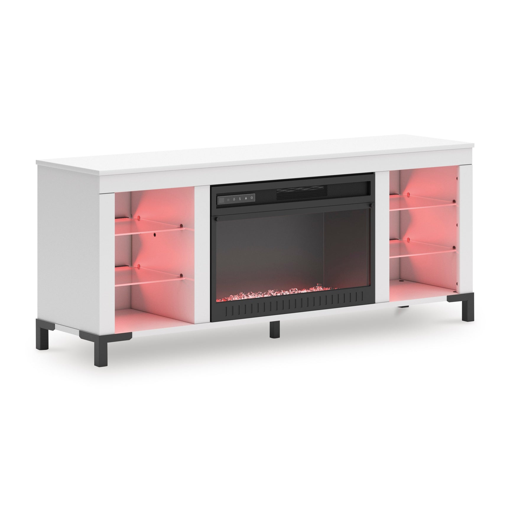 W2722-168 TV Stand w/ Fireplace 59"L LED Lights