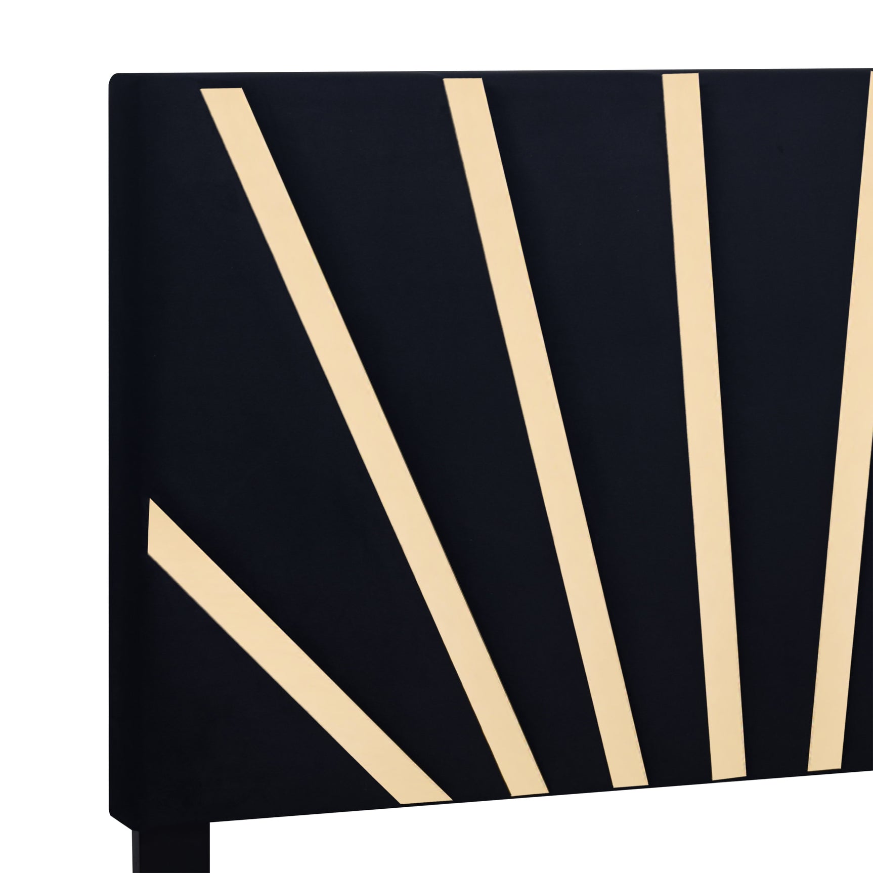 Nico Black Upholstered Platform King Bed