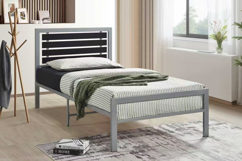 Bemia Gray Metal Platform Twin Bed