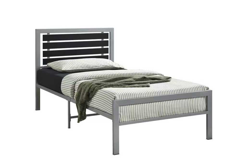 Bemia Gray Metal Platform Twin Bed