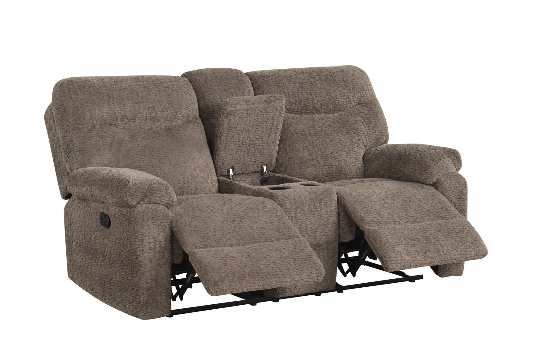 Bravo Mocha Teddy Bear Fabric 3-Piece Reclining Set
