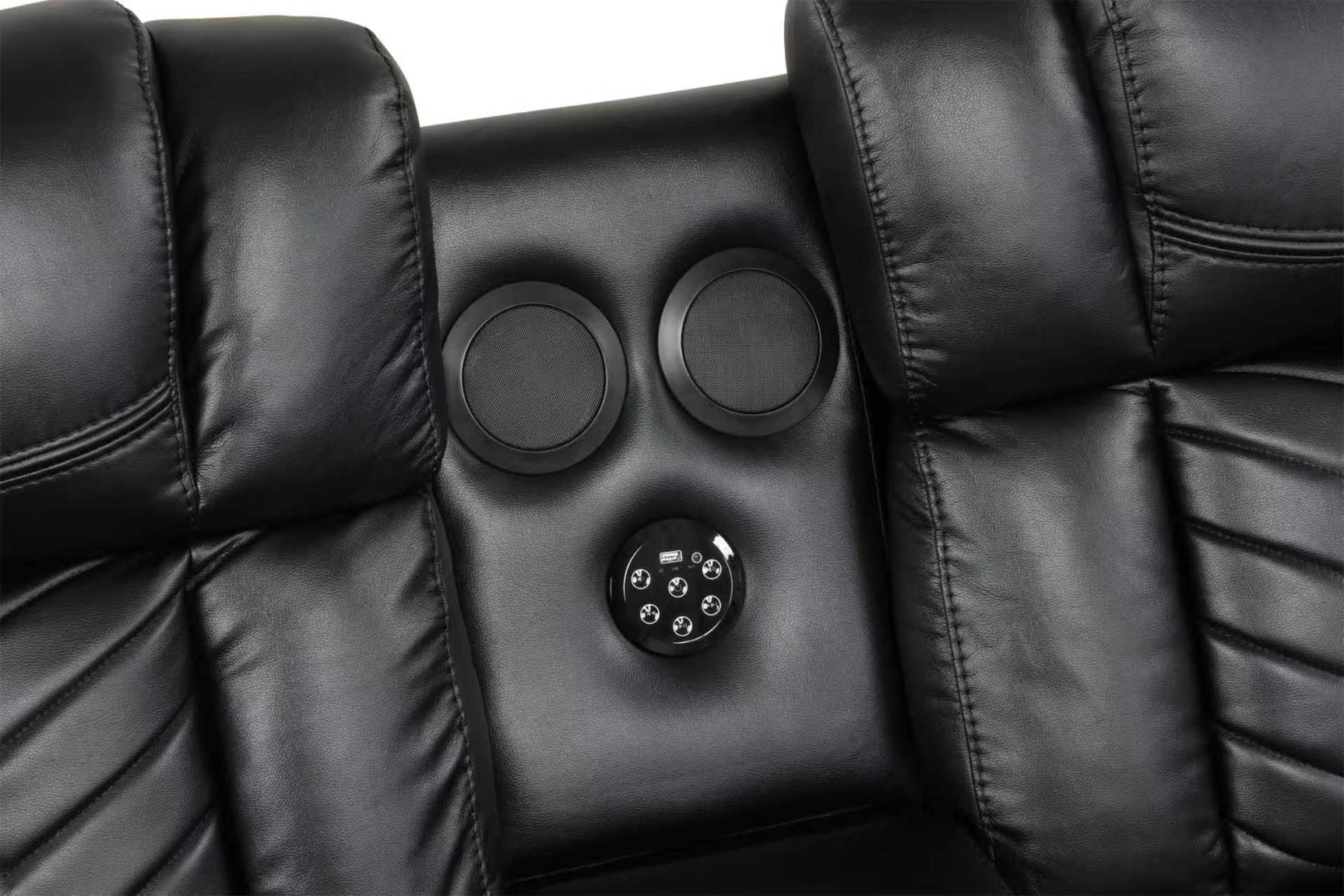 Ace Black Leather Gel 3-Piece Reclining Set