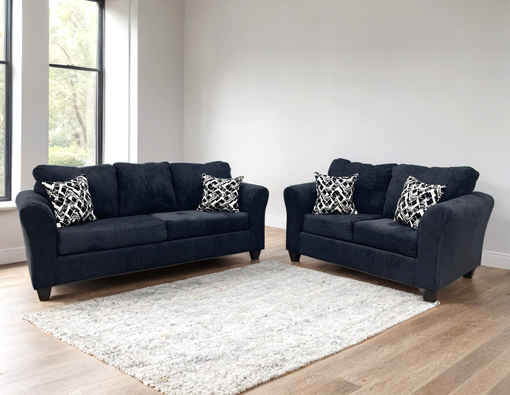Tuten Black 2-Piece Living Room Set