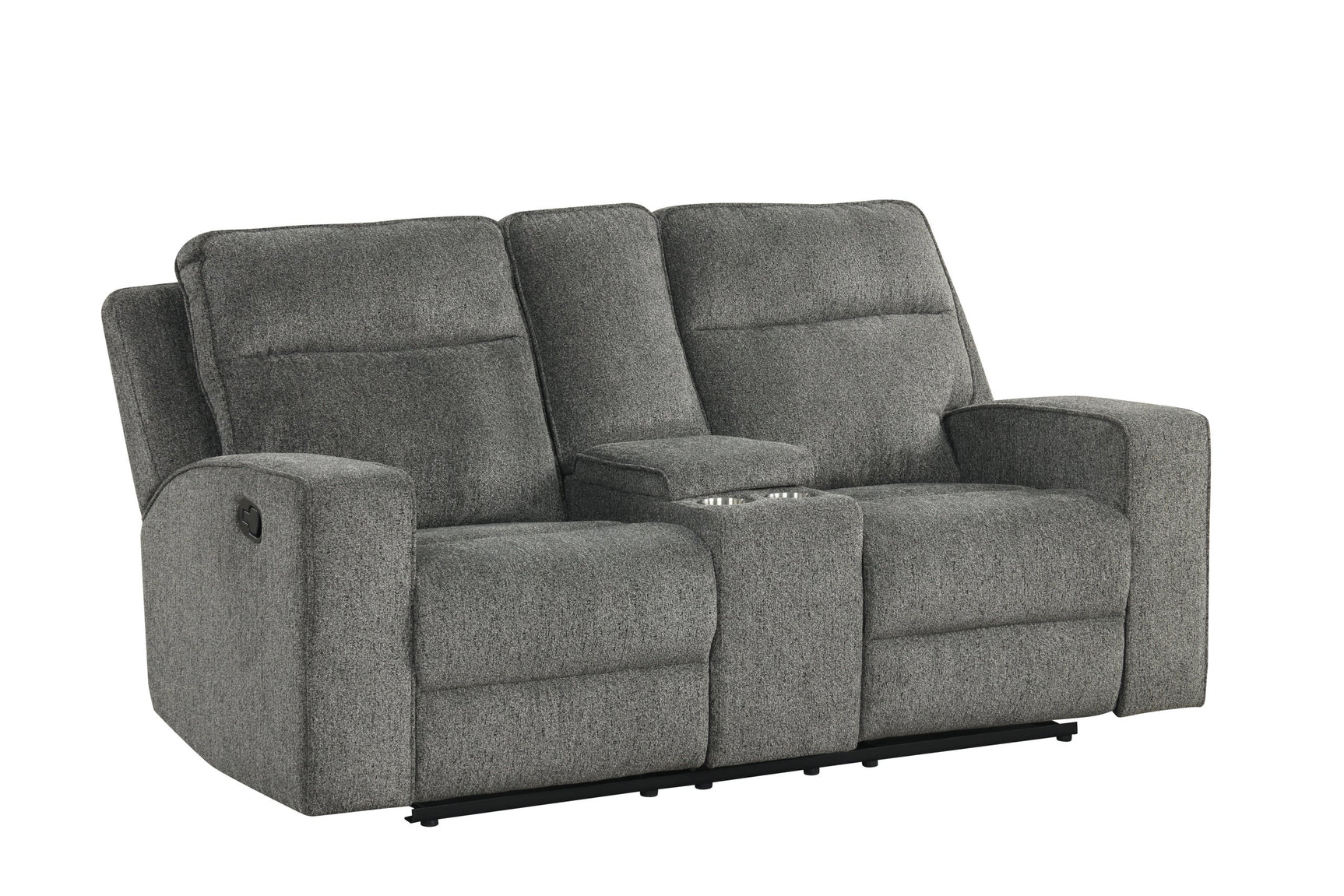 Hudson Dark Gray Chenille 3-Piece Reclining Set