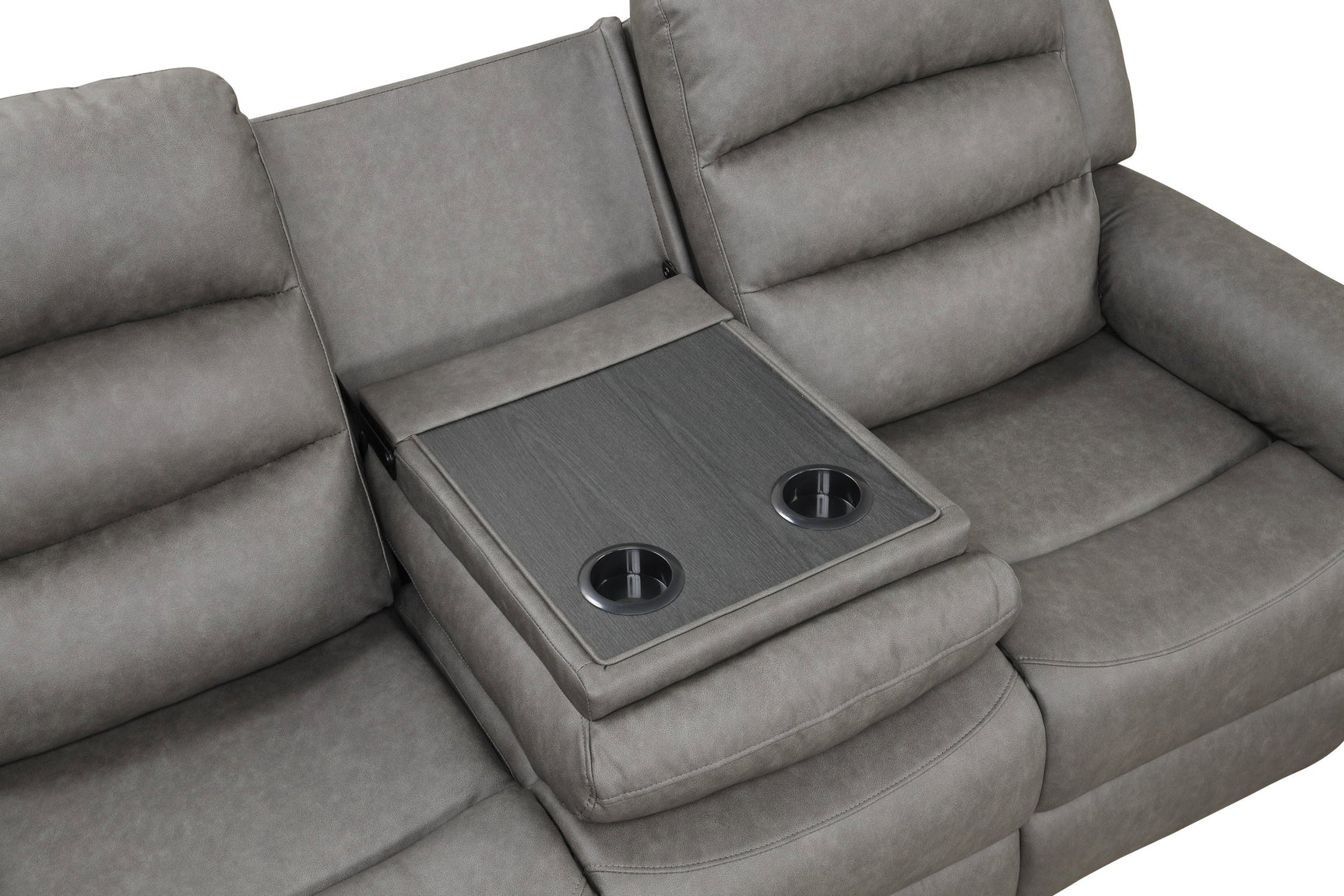 Hope Gray Polyester 3-Piece Reclining Set