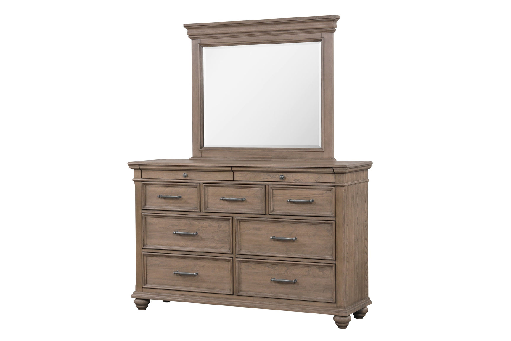 Nashville Light Brown Upholstered Tufted Panel Bedroom Set