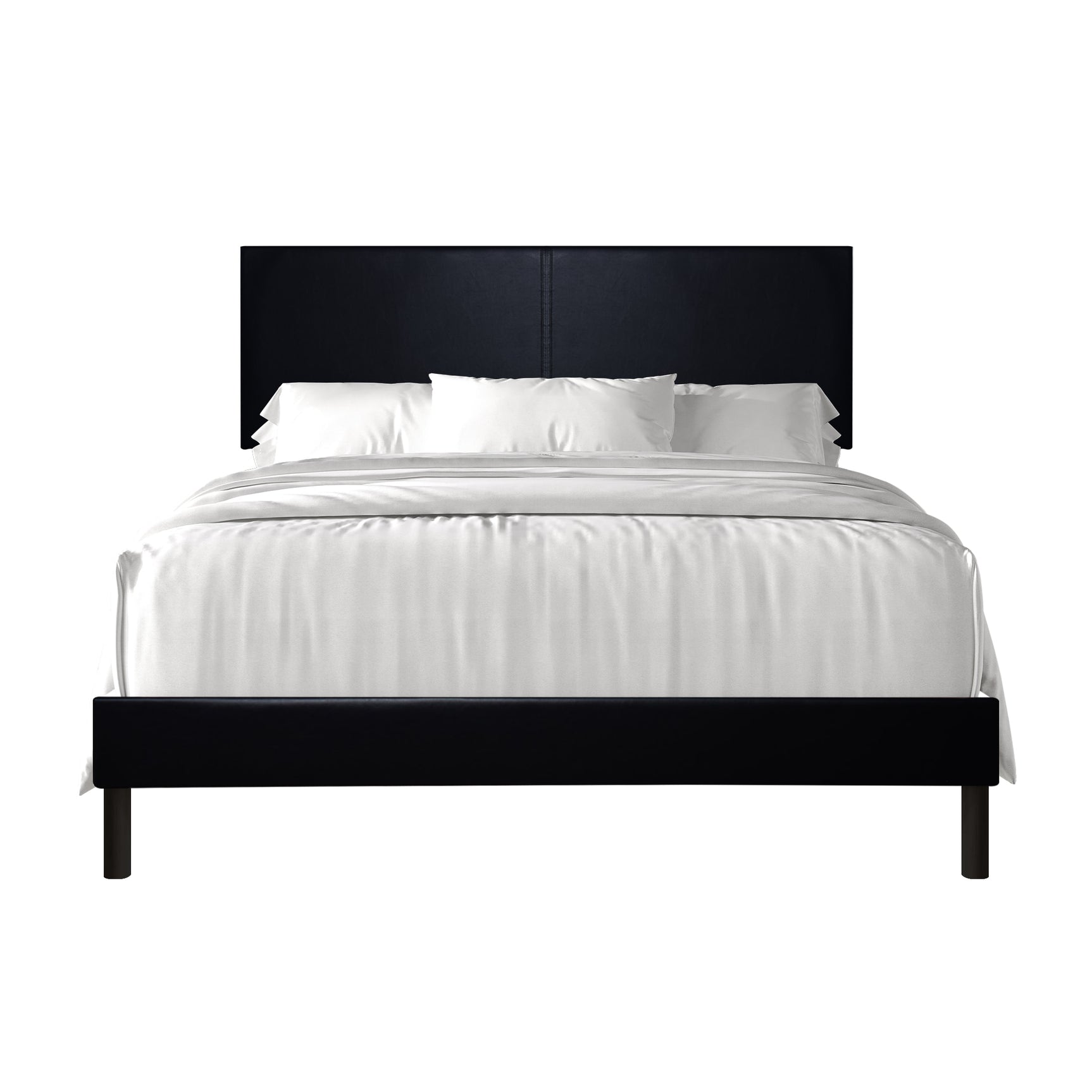 Helen Black PU Platform Full Bed