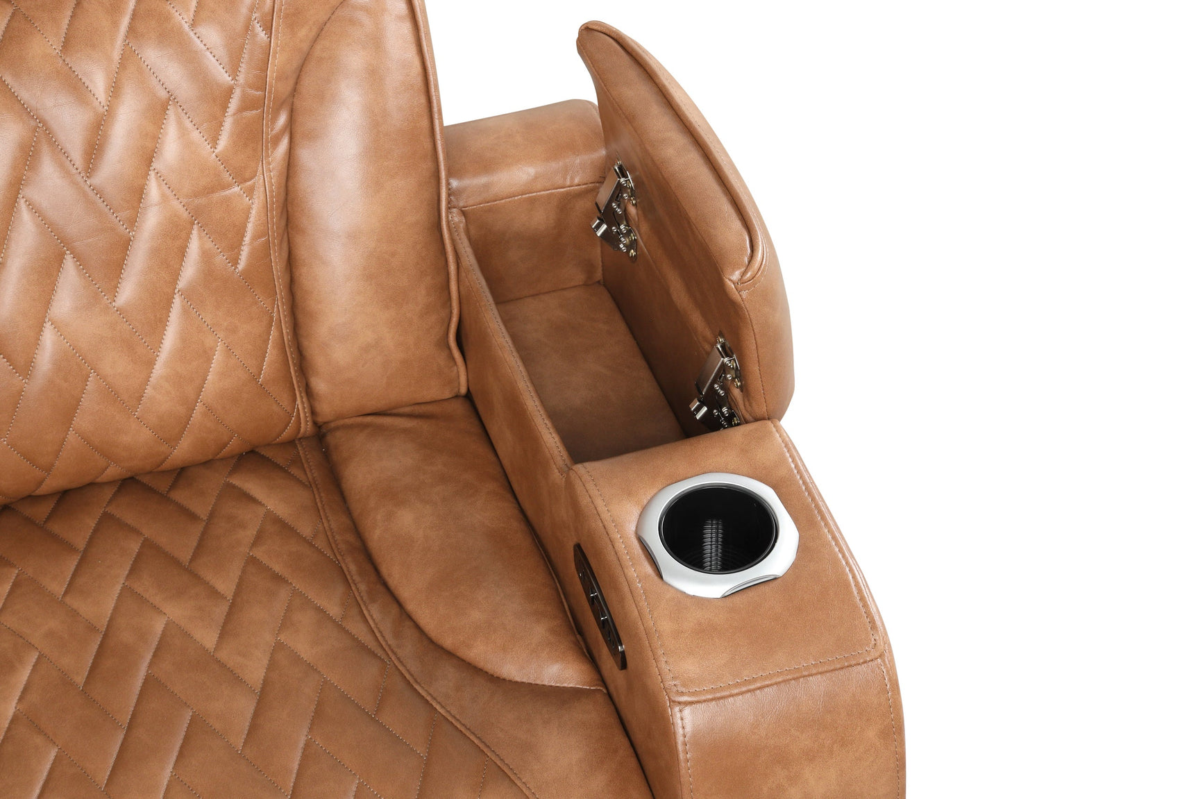 Barcelona Brown Power Reclining Sectional w Power Headrests